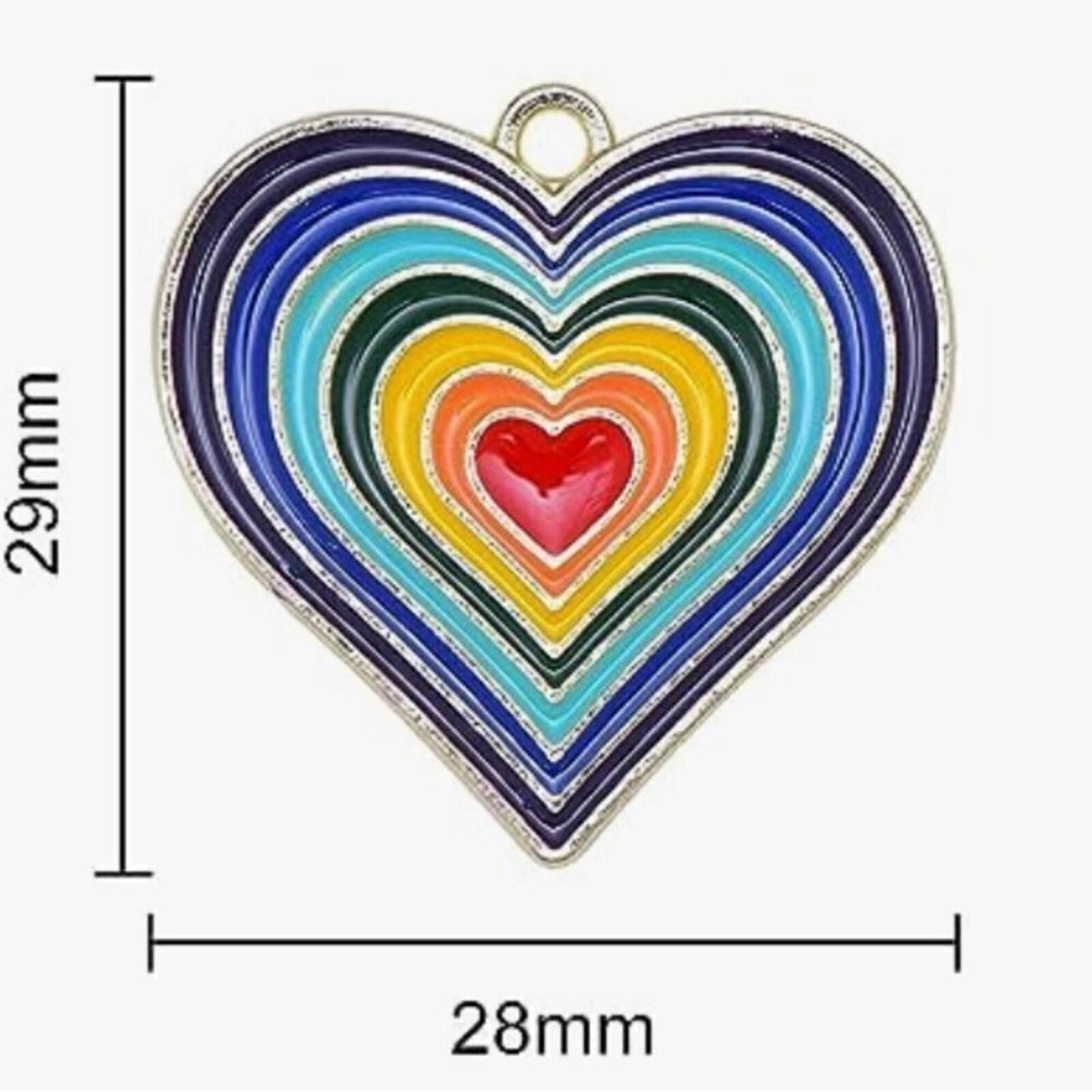 Genetic Manipulation Shinichiro Kuriya Rainbow Heart Keychain with Durable Metal Construction and V Size ONE SIZE - 5 Thumbnail
