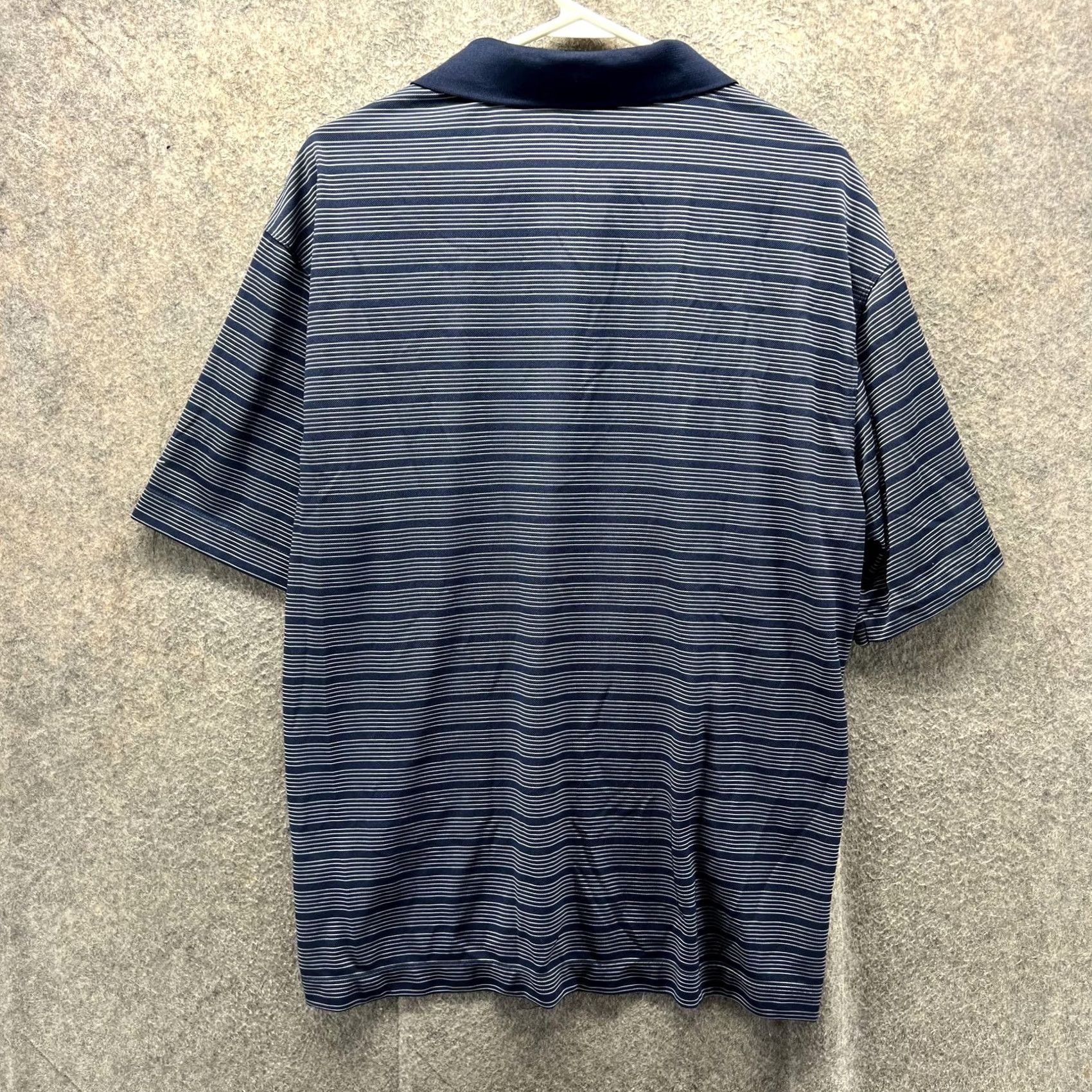 Nike Nike Polo Shirt Mens L Navy Blue Stripe Fit Dry Performance Golf Size US L / EU 52-54 / 3 - 2 Thumbnail