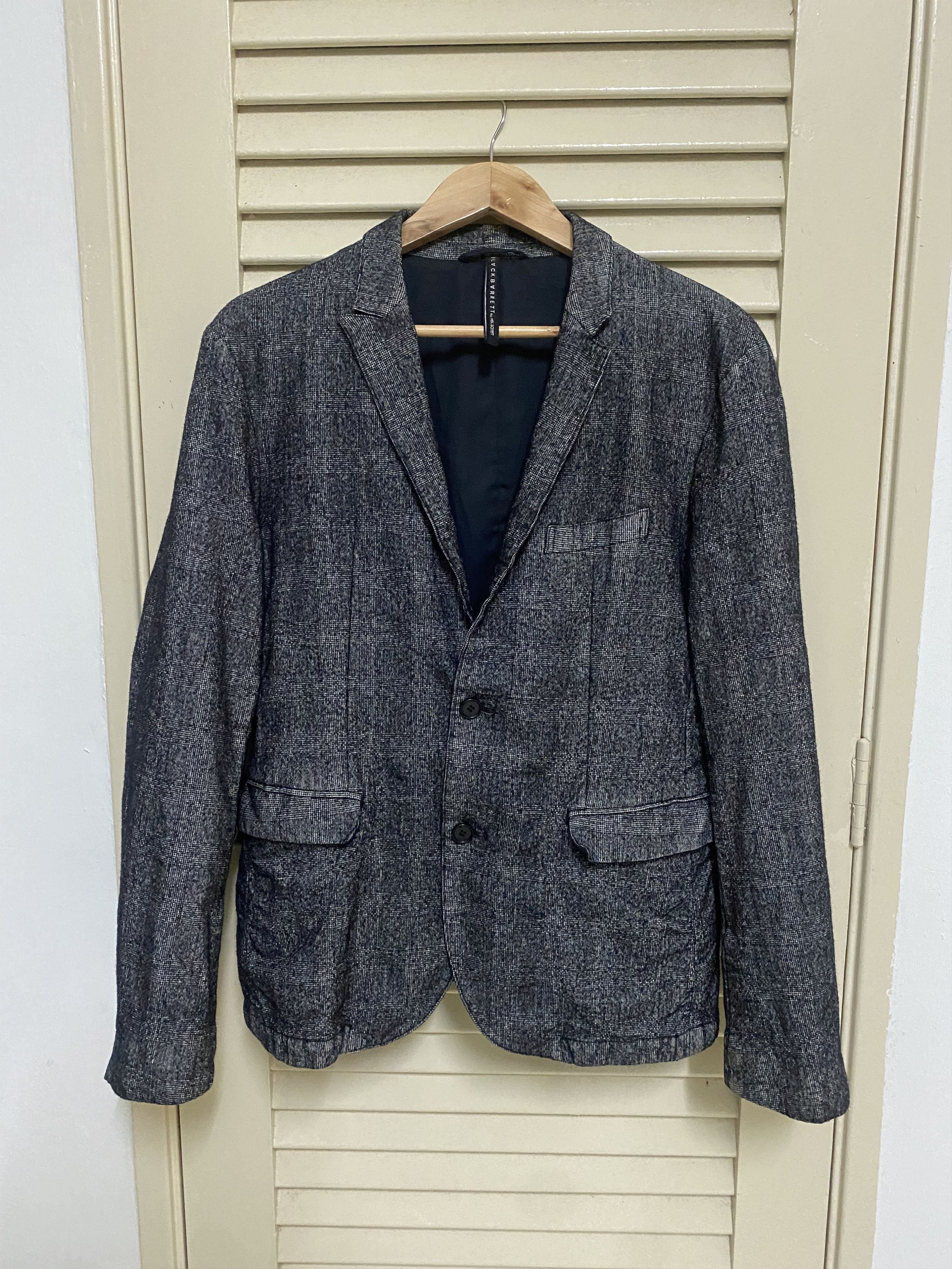 Neil Barrett BlackBarrett Coat Tartan Suit Size 42R - 1 Thumbnail