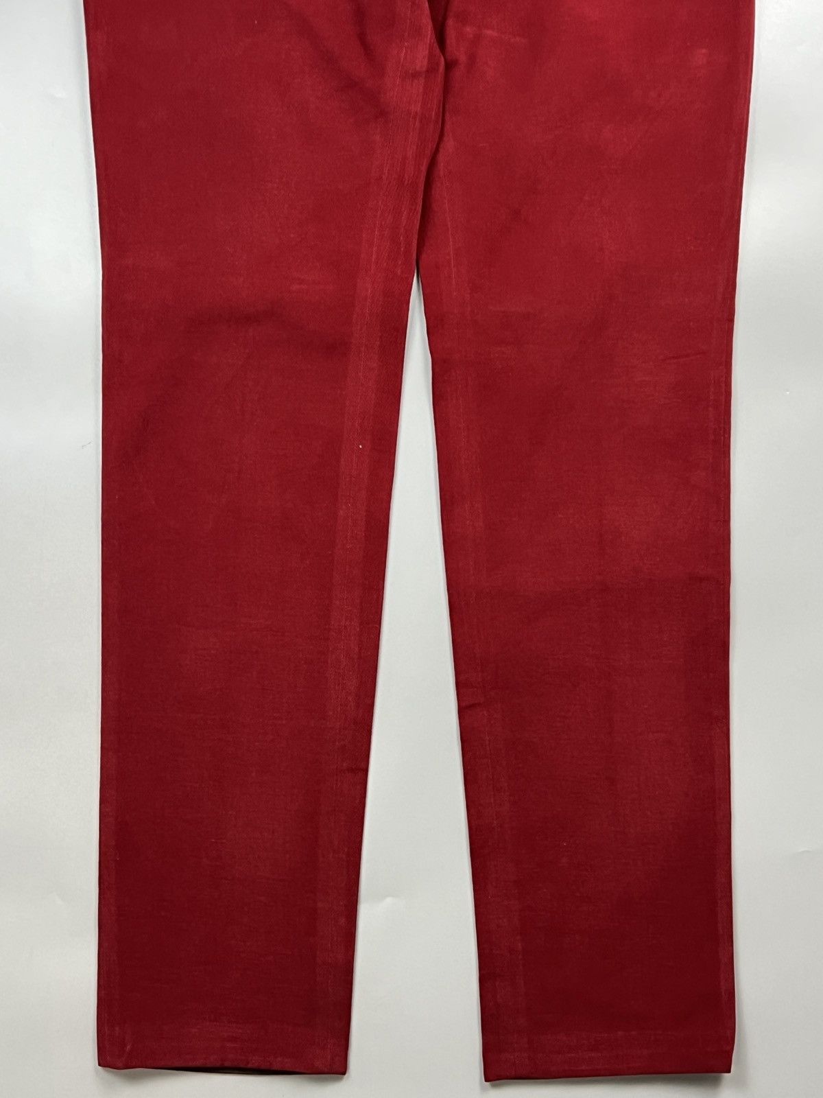 Etro Red Corduroy Trousers Pants (Y0606)