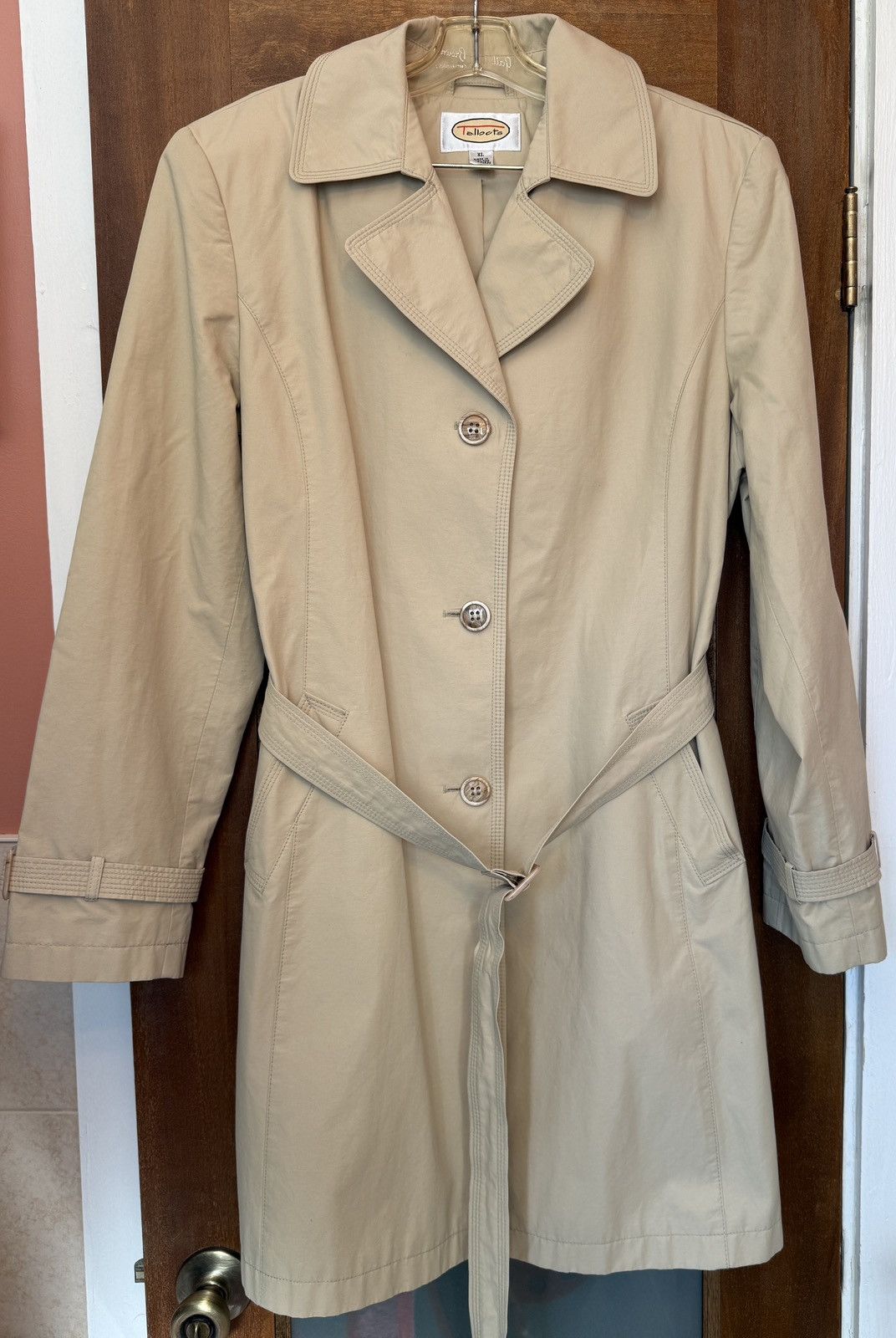 Talbots Talbots Women’s Beige Belted Button Up Classic Trench Coat Size XL / US 12-14 / IT 48-50 - 1 Thumbnail