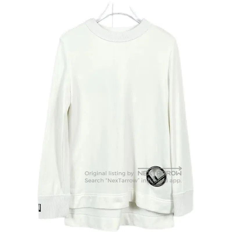 Fendi Fendi Women's White Cotton Long Sleeve Sweatshirt . Size XS / US 0-2 / IT 36-38 - 1 Thumbnail