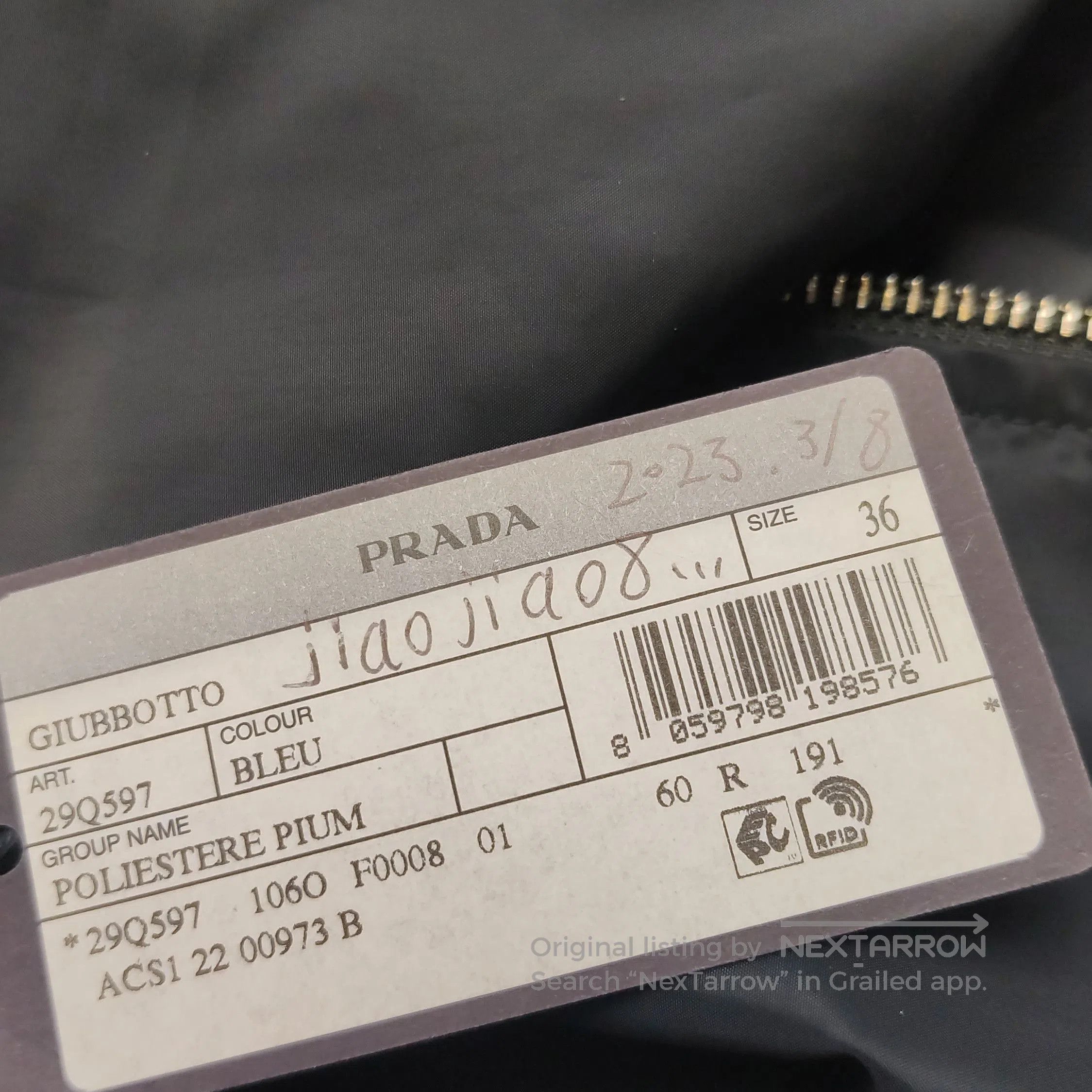 Prada Prada Hooded Long Sleeve Jacket in Black . Size US S / EU 44-46 / 1 - 9 Thumbnail