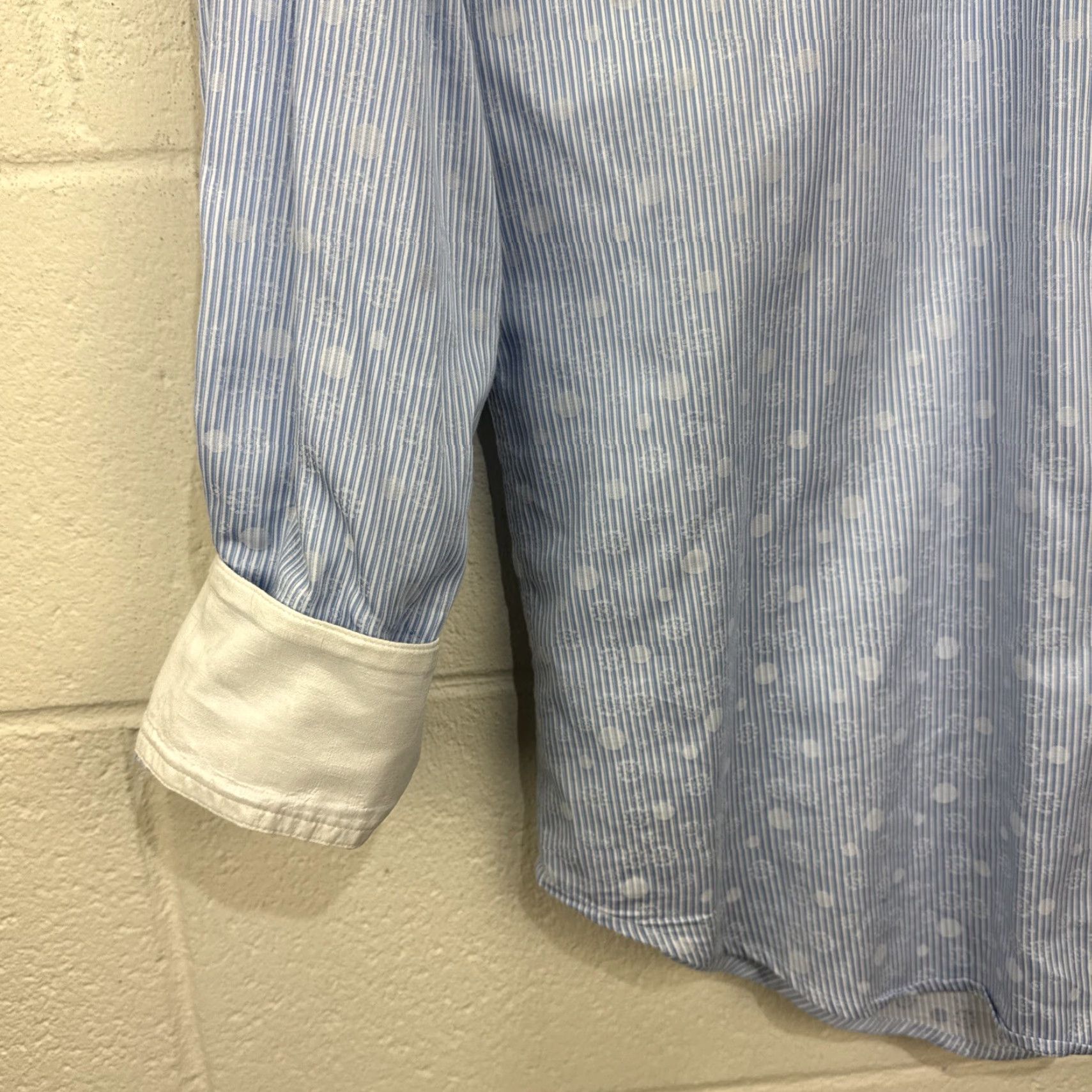 Robert Graham Robert Graham Button-Up Shirt Mens XL Blue Polka Dot Long Sleeve Collared Casual Business Size 46R - 7 Thumbnail