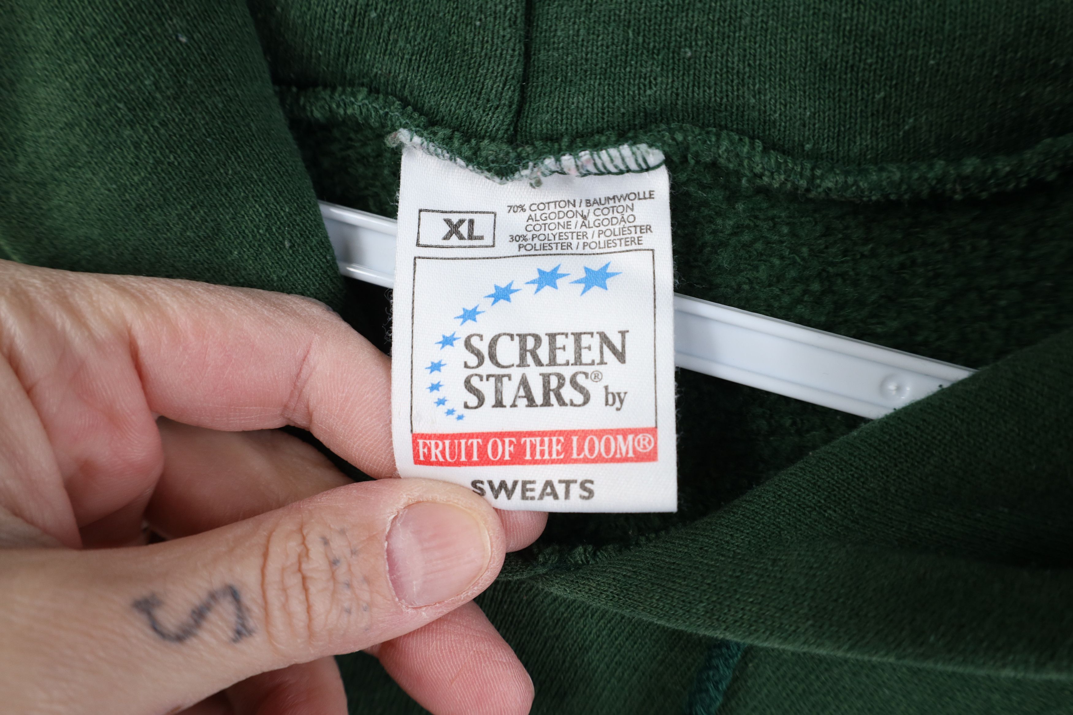 Vintage Vintage 90s Spell Oxford University Hoodie Sweatshirt Green Size US XL / EU 56 / 4 - 5 Thumbnail