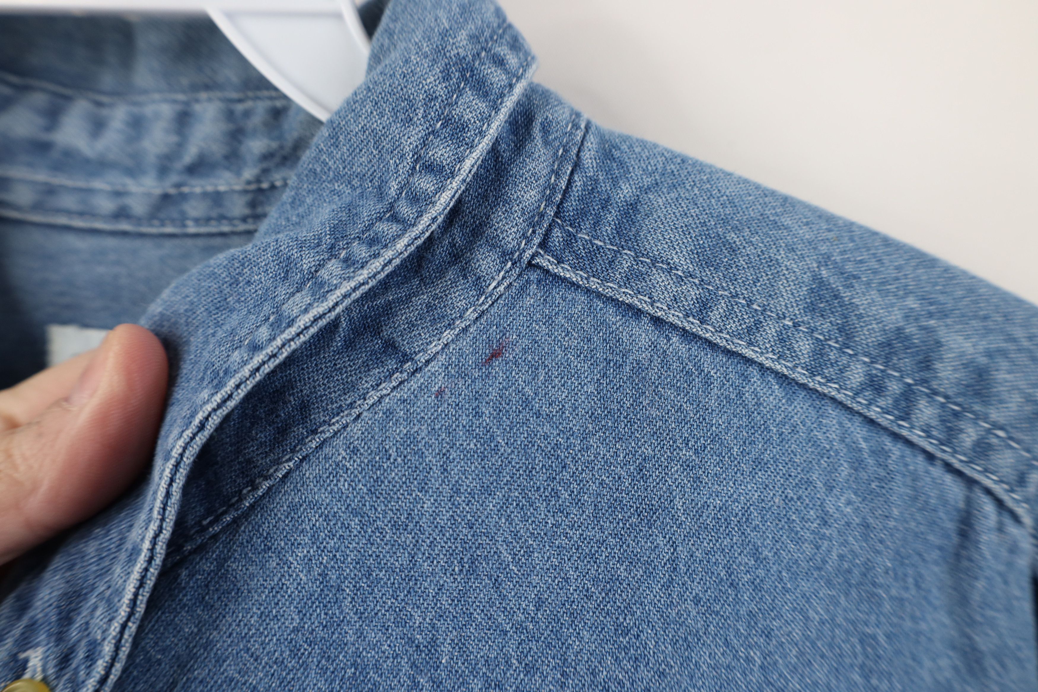 Vintage Vintage 90s Y2K Streetwear Denim Collared Button Down Shirt Size US XL / EU 56 / 4 - 4 Thumbnail