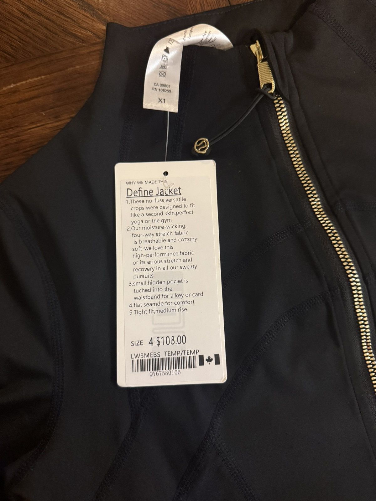 Lululemon Lululemon Define Jacket Set - Black/Gold Size S / US 4 / IT 40 - 5 Thumbnail