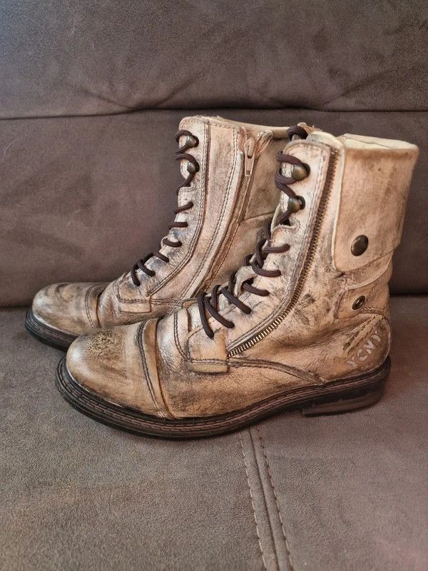 Other Yellow Cab Leather Boots Size 41 Grunge Vintage Distressed Size US 11 / IT 41 - 2 Thumbnail