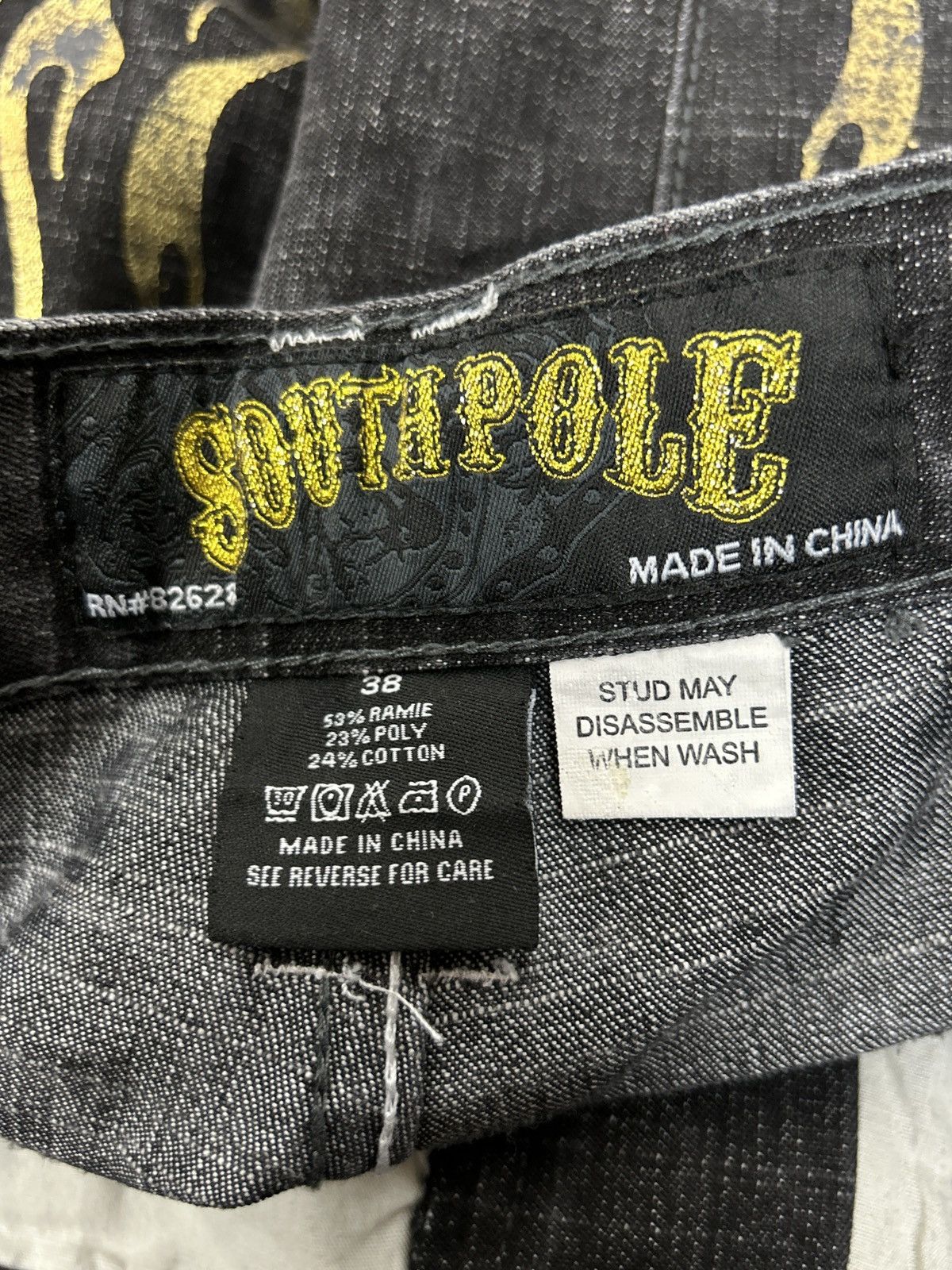 Southpole Vintage Southpole Viva La Lucha Flame Pocket Denim Jeans 38 Size US 38 / EU 54 - 9 Thumbnail
