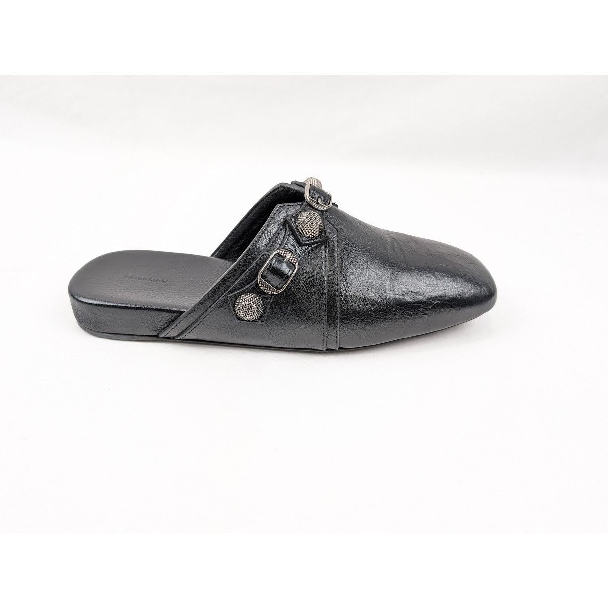 Balenciaga o1rshd1 Cosy Cagole F005 Arena Mules in Black/Aged Silver Size US 7 / EU 40 - 1 Thumbnail