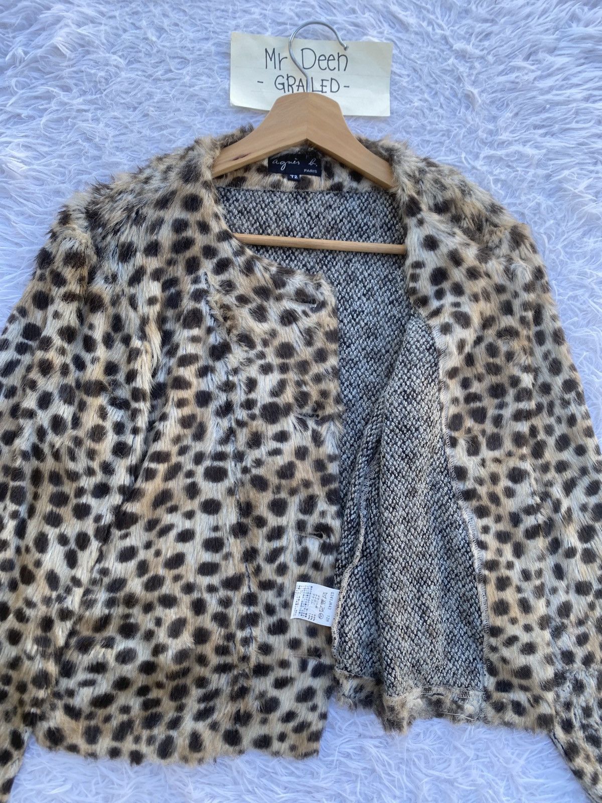 agnes b. Rare agnes b. Fur Leopard Gold Button Jacket Size M / US 6-8 / IT 42-44 - 10 Thumbnail