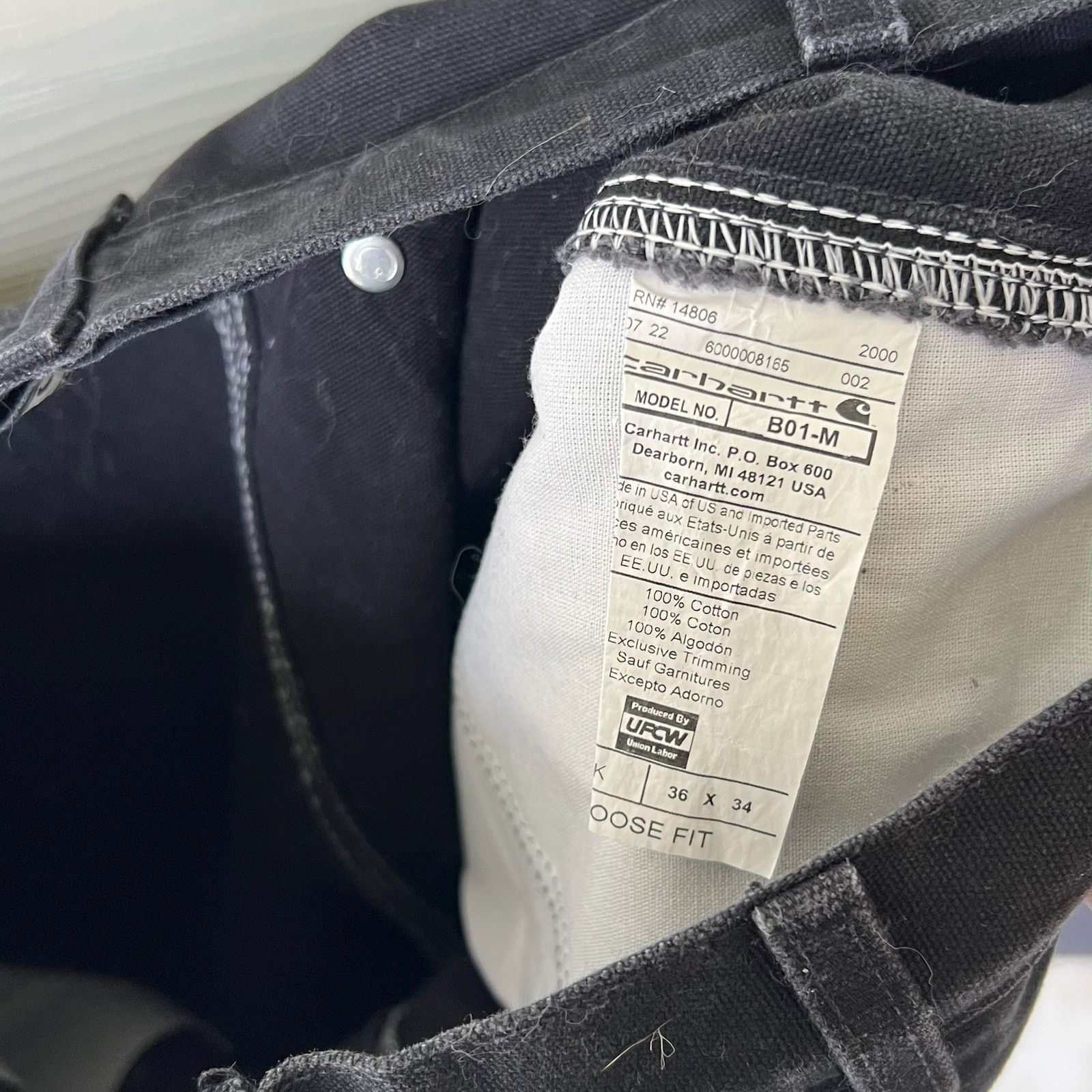 Carhartt × Vintage Carhartt black double knee work wear carpenter pants Size US 35 - 8 Thumbnail