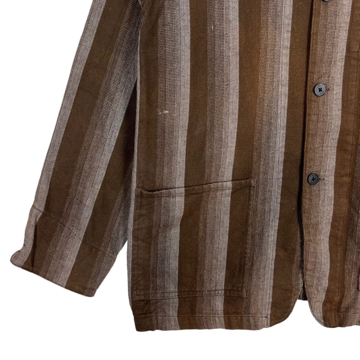 Japanese Brand VINTAGE GARCON WAVE STRIPE SHADOW LAZER JACKET Size US L / EU 52-54 / 3 - 4 Thumbnail