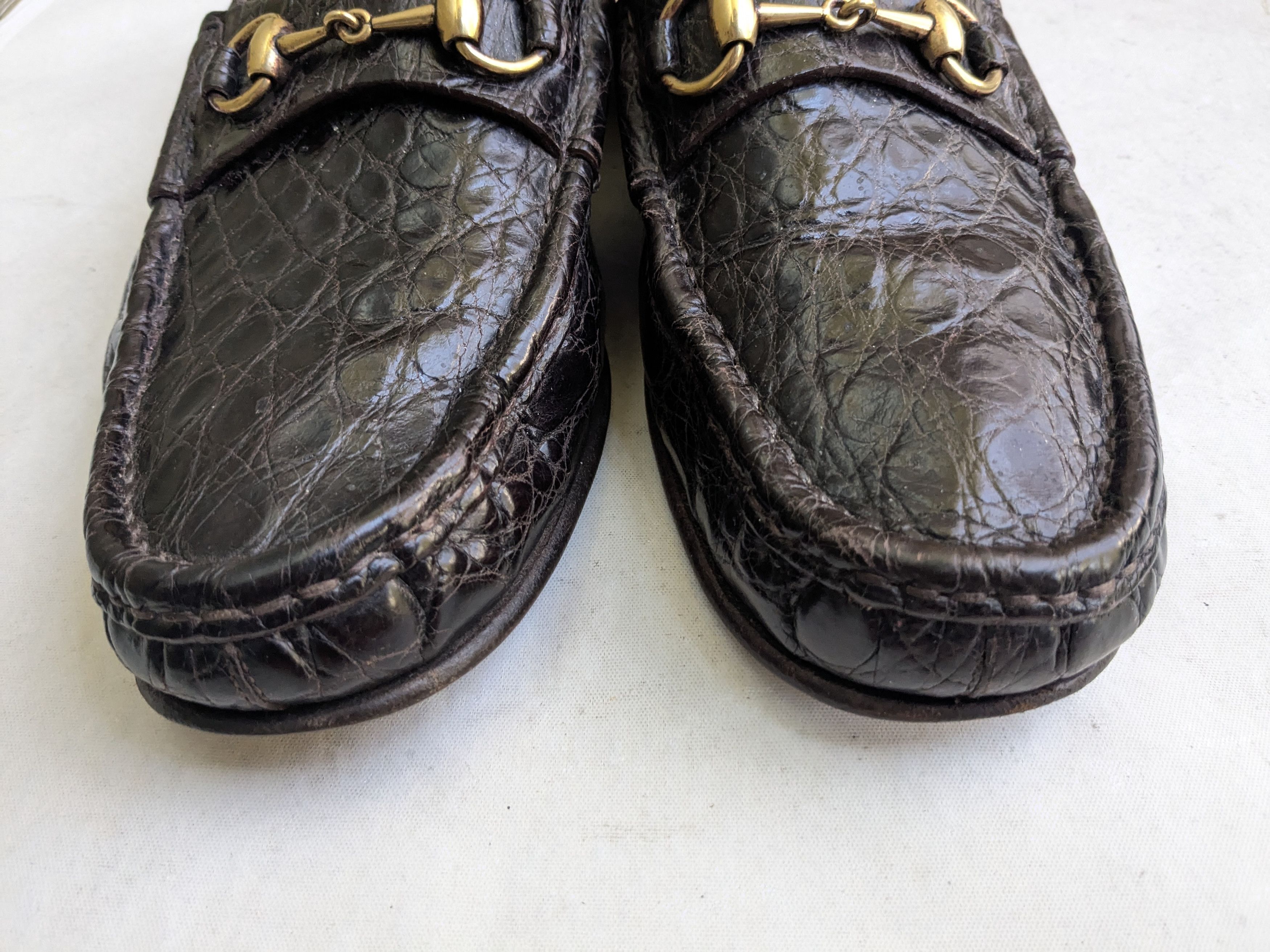 Gucci Horsebit Loafers Brown Crocodile Men\'s 9.5 Leather Men main image 2