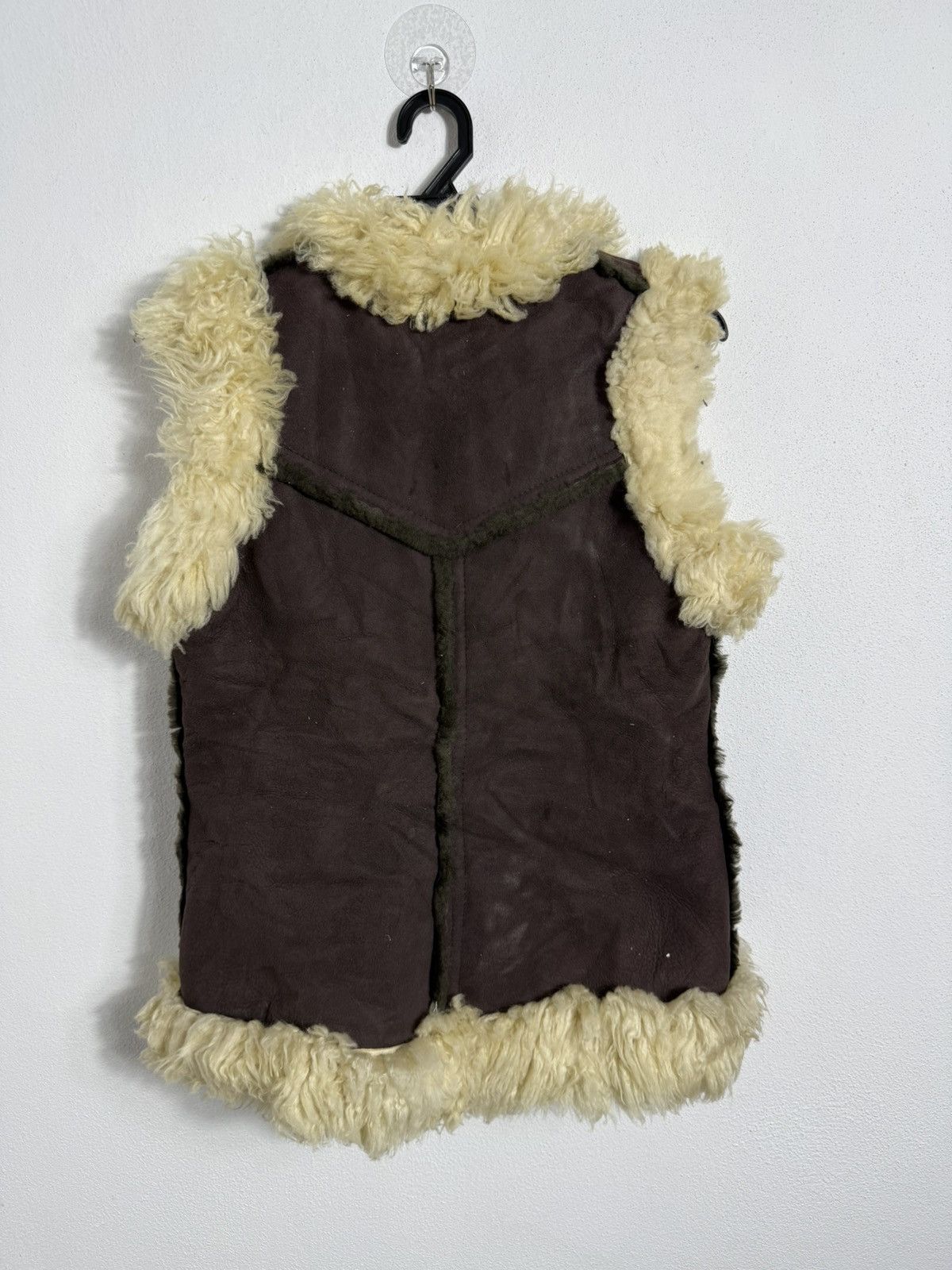 KMRii VINTAGE Sheepskin Fur Vest In Dark Maroon Size US S / EU 44-46 / 1 - 5 Thumbnail