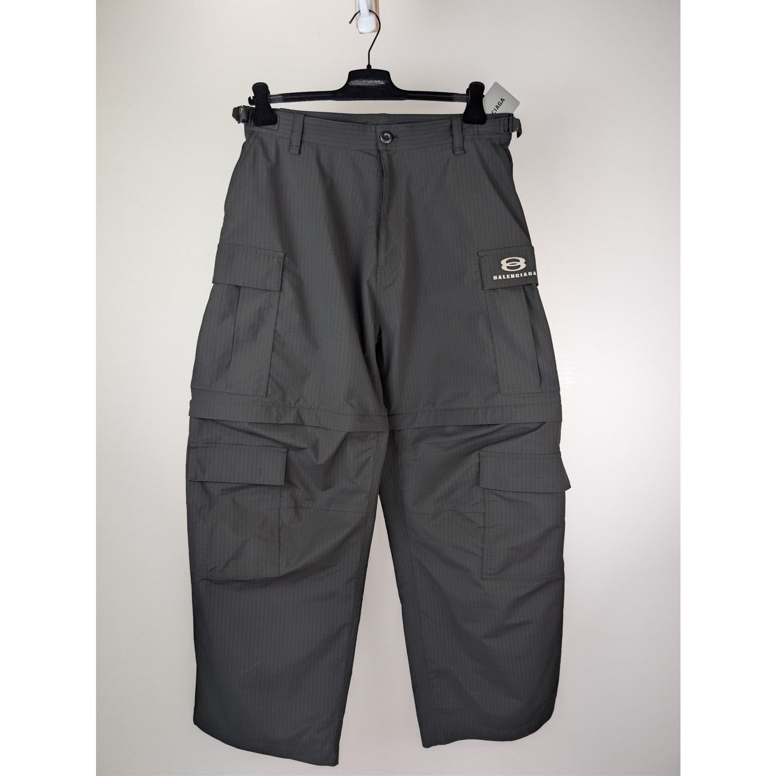 Balenciaga o1rshd1 Unity Sports Icon Light Cargo Pants in Black Size US 32 / EU 48 - 11 Thumbnail