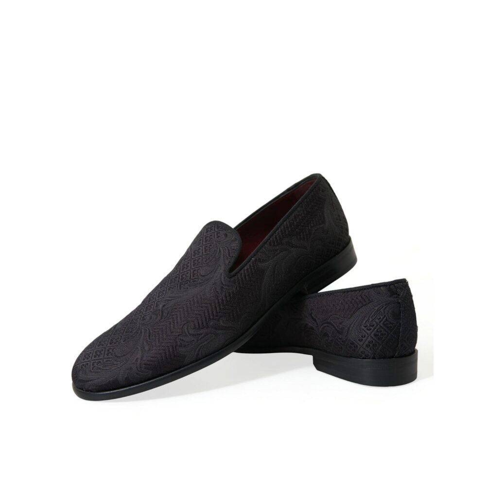 Dolce & Gabbana Dolce & Gabbana Elegant Black Brocade Dress Loafers Size US 7.5 / EU 40-41 - 7 Thumbnail