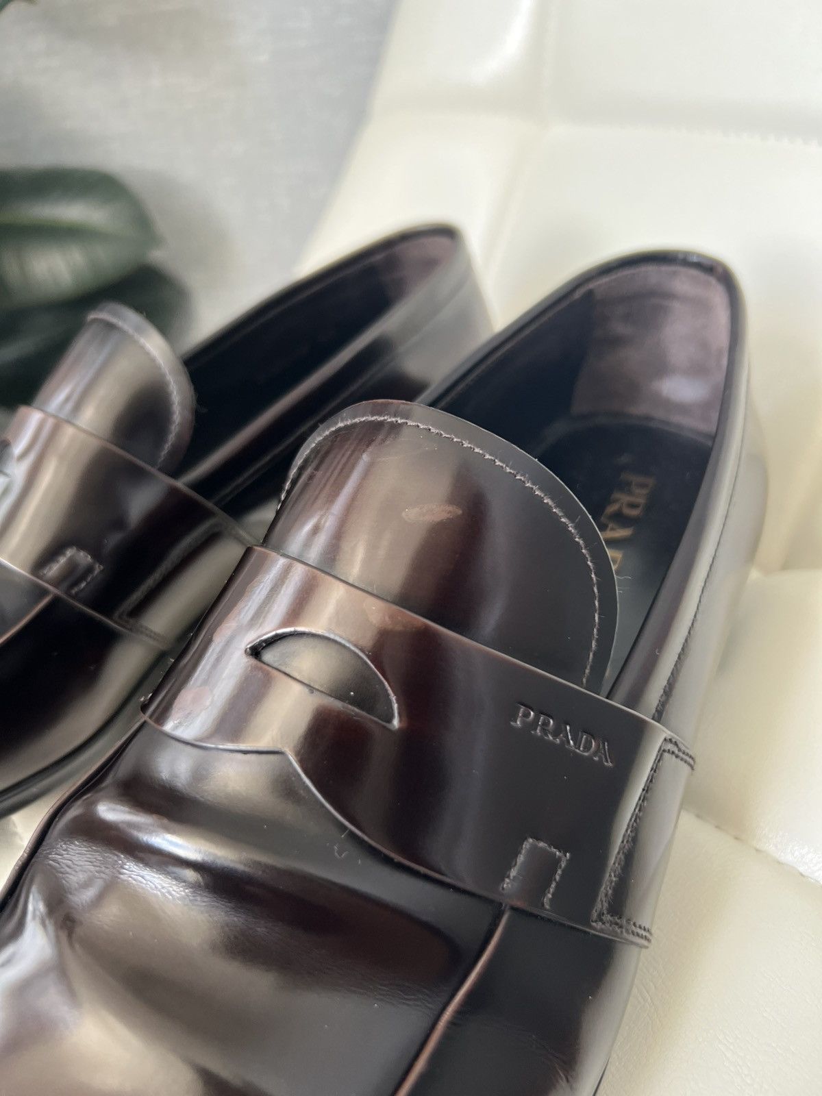 Prada Prada Brown Polished Leather Penny Loafers Men’s Size 11 Size US 12 / EU 45 - 16 Thumbnail