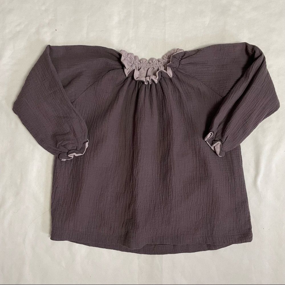 Other New MADEMOISELLE A SOHO Cotton Lilac Long Sleeve Top Size 6 Size XXS / US 00 / IT 34 - 3 Thumbnail