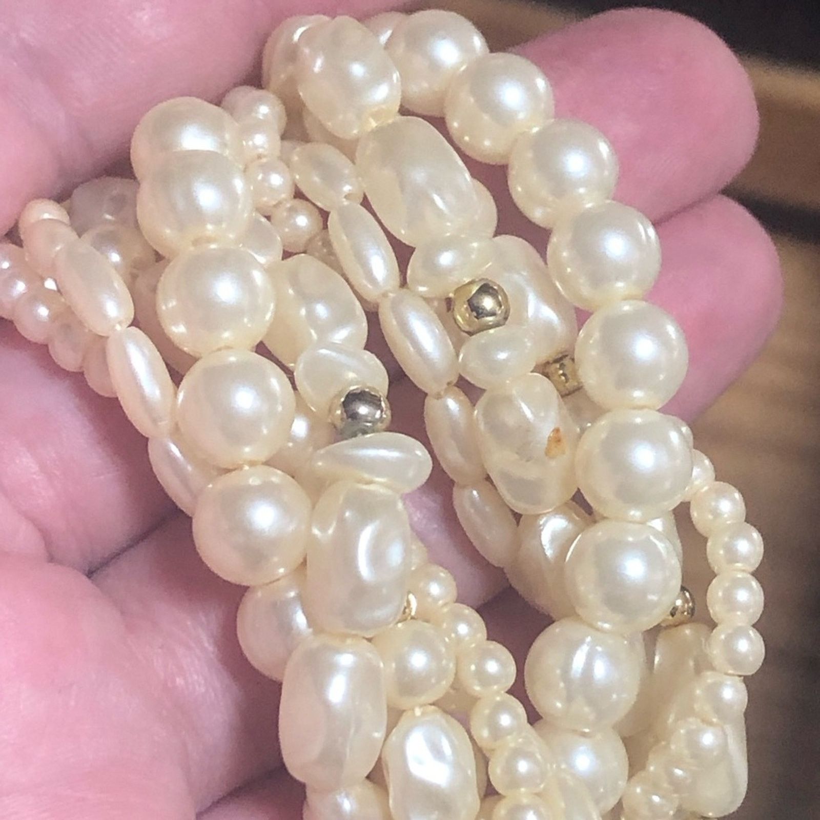 Vintage Vintage 70s-80s multi strand twisted faux pearl necklace Size ONE SIZE - 7 Thumbnail