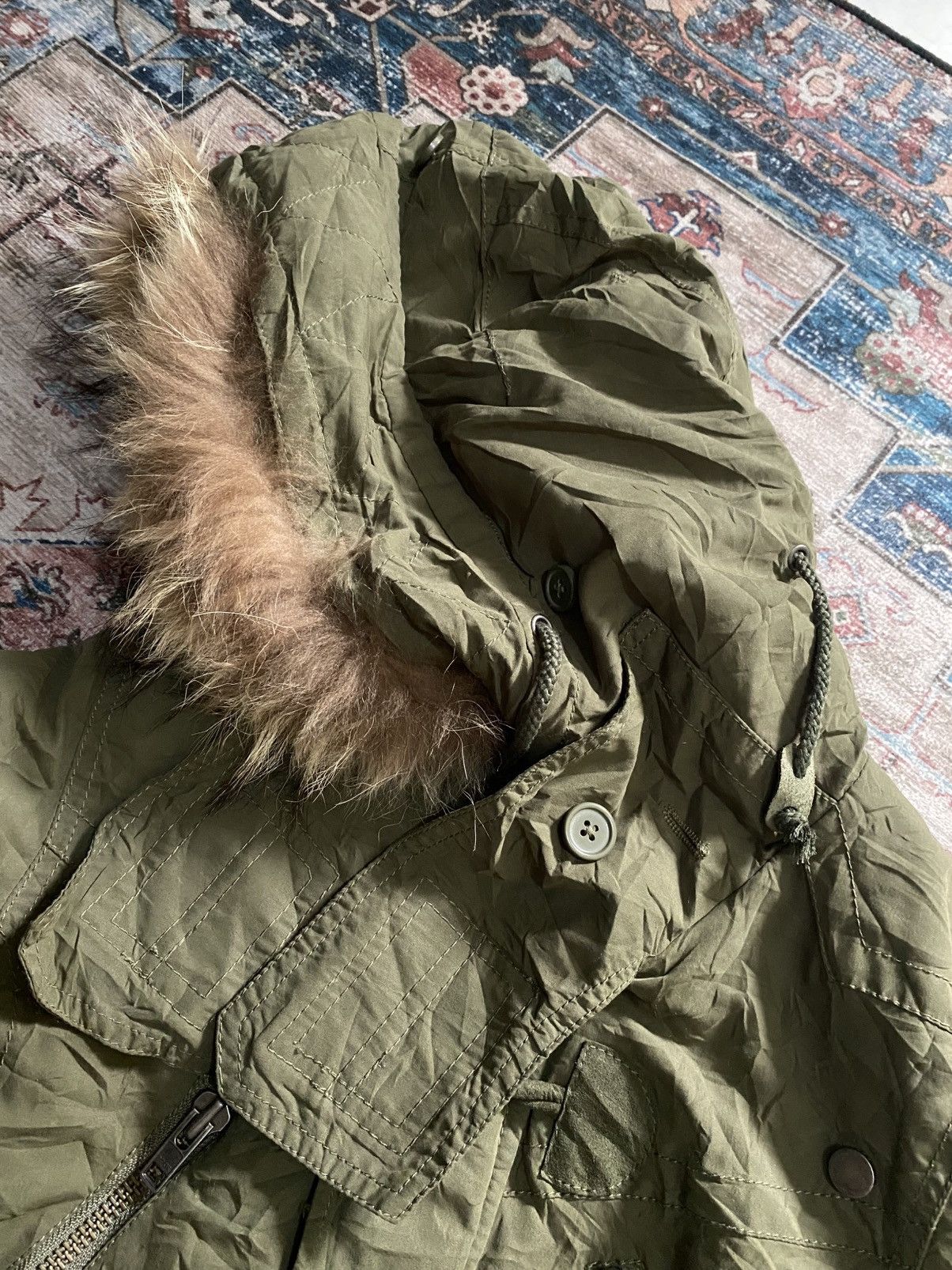 SLY 🔥FREE SHIPPING🔥SLY Raccoon Fur Hooded Cargo Jacket Size M / US 6-8 / IT 42-44 - 5 Thumbnail