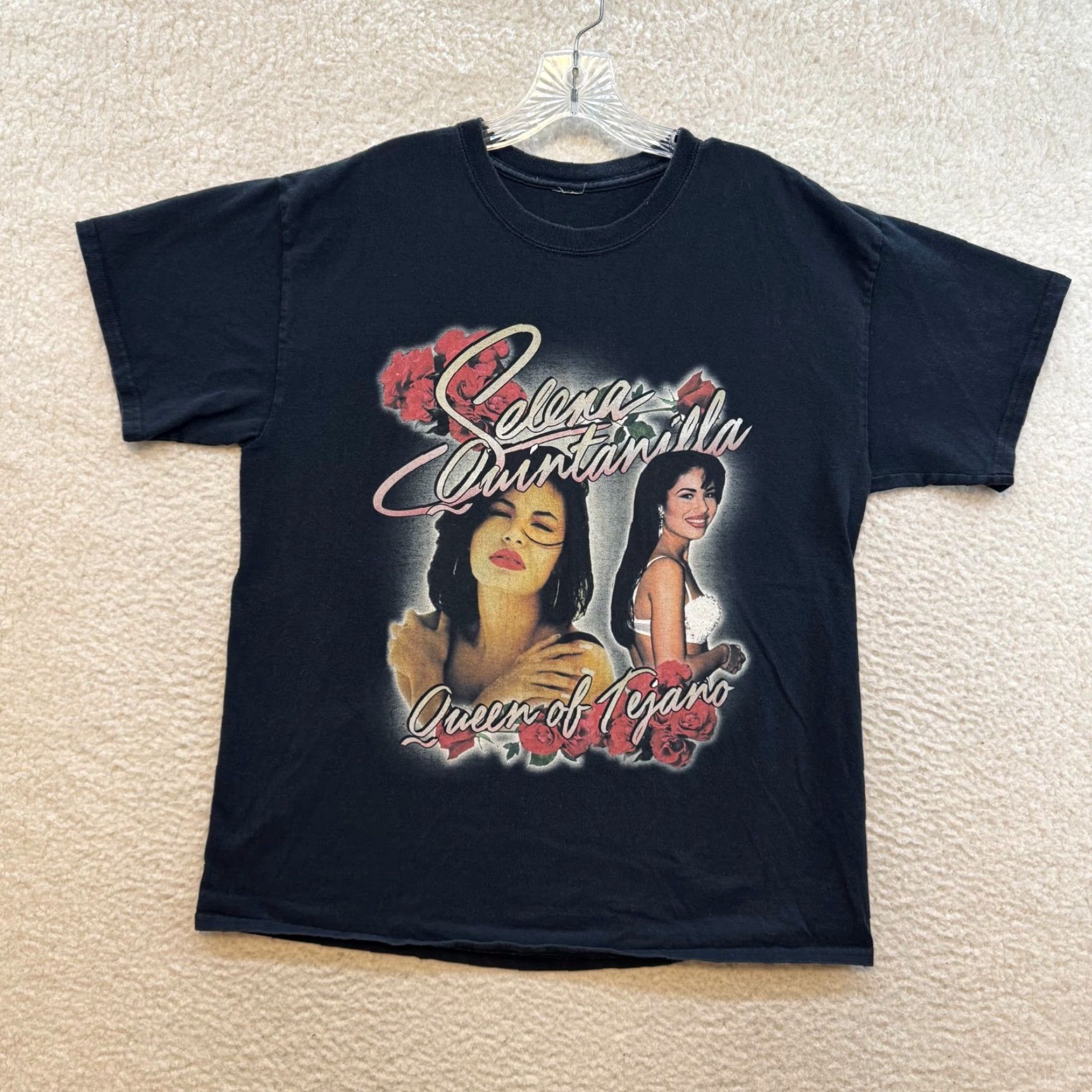 Vintage Selena Quintanilla T-Shirt Large Queen of Tejano Black Graphic Reprint, Unbranded, Short Sleeve Crew Neck, Cotton, Regular Fit, Mens L Size US L / EU 52-54 / 3 - 2 Thumbnail