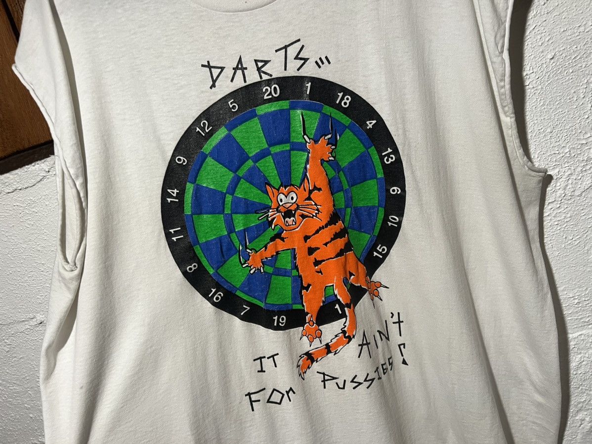 Vintage Vintage 1990s Chopped Darts T-Shirt Screen Stars Size US XXL / EU 58 / 5 - 4 Thumbnail