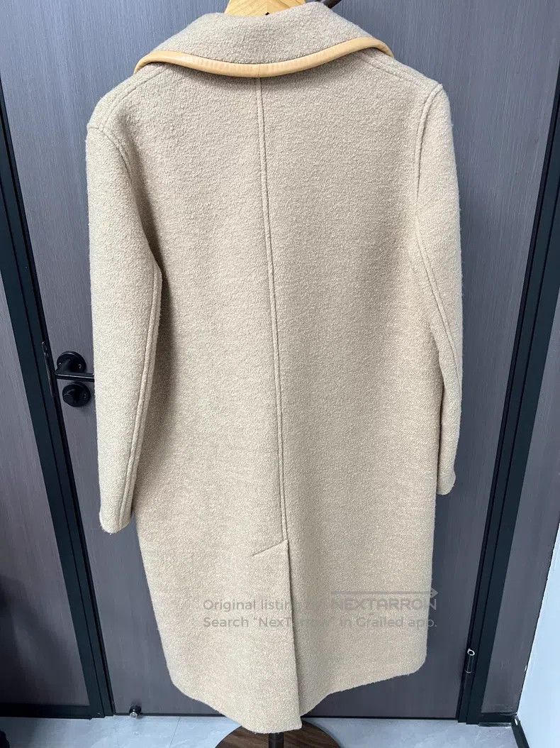 Hermes Hermes Beige Wool Coat, 72% Wool + 15% Cashmere, Leather P Size XS / US 0-2 / IT 36-38 - 2 Thumbnail