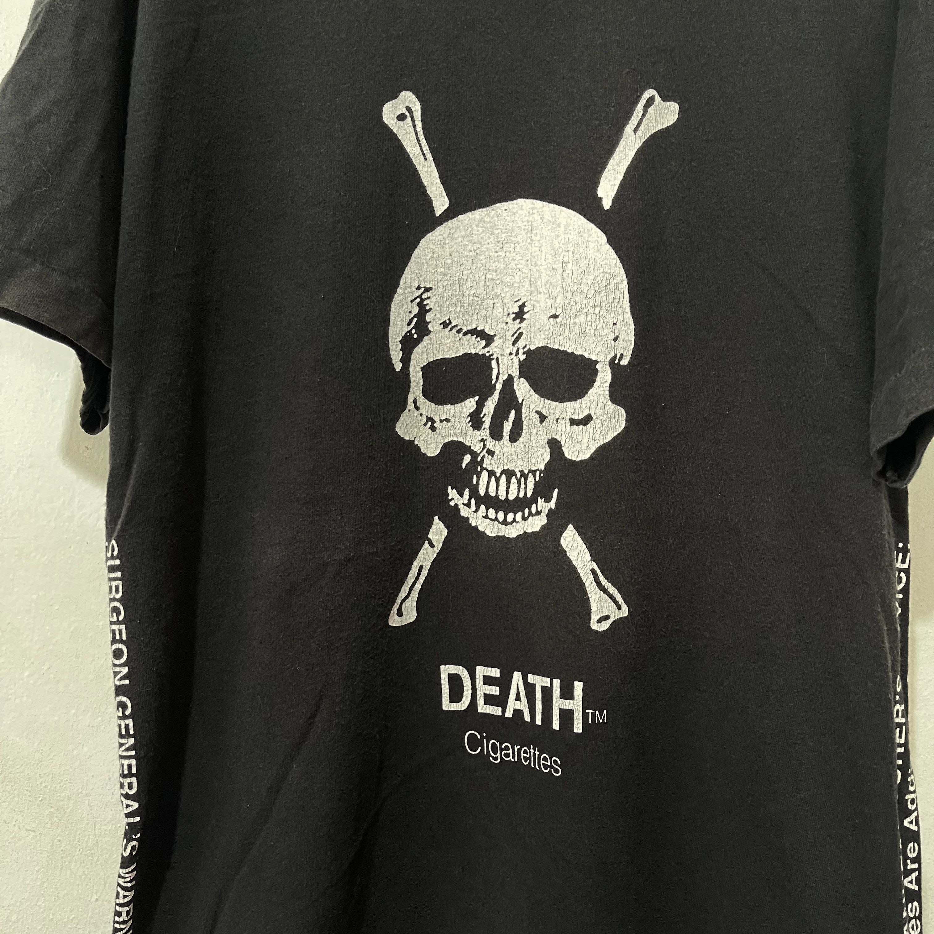 Vintage Vintage 90s Death Cigarettes T-Shirt Size US XL / EU 56 / 4 - 3 Thumbnail