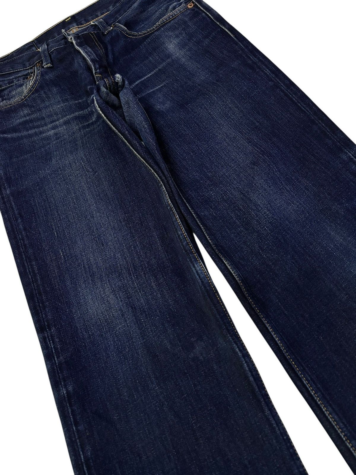 Levi's Vtg Y2k Levis 502 Distressed Selvedge Jeans Size US 28 / EU 44 - 5 Thumbnail