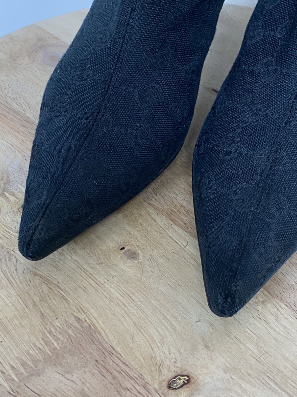 Gucci × Vintage Gucci Vintage Full Monogram GG Boots in Black Size US 8 / IT 38 - 2 Thumbnail
