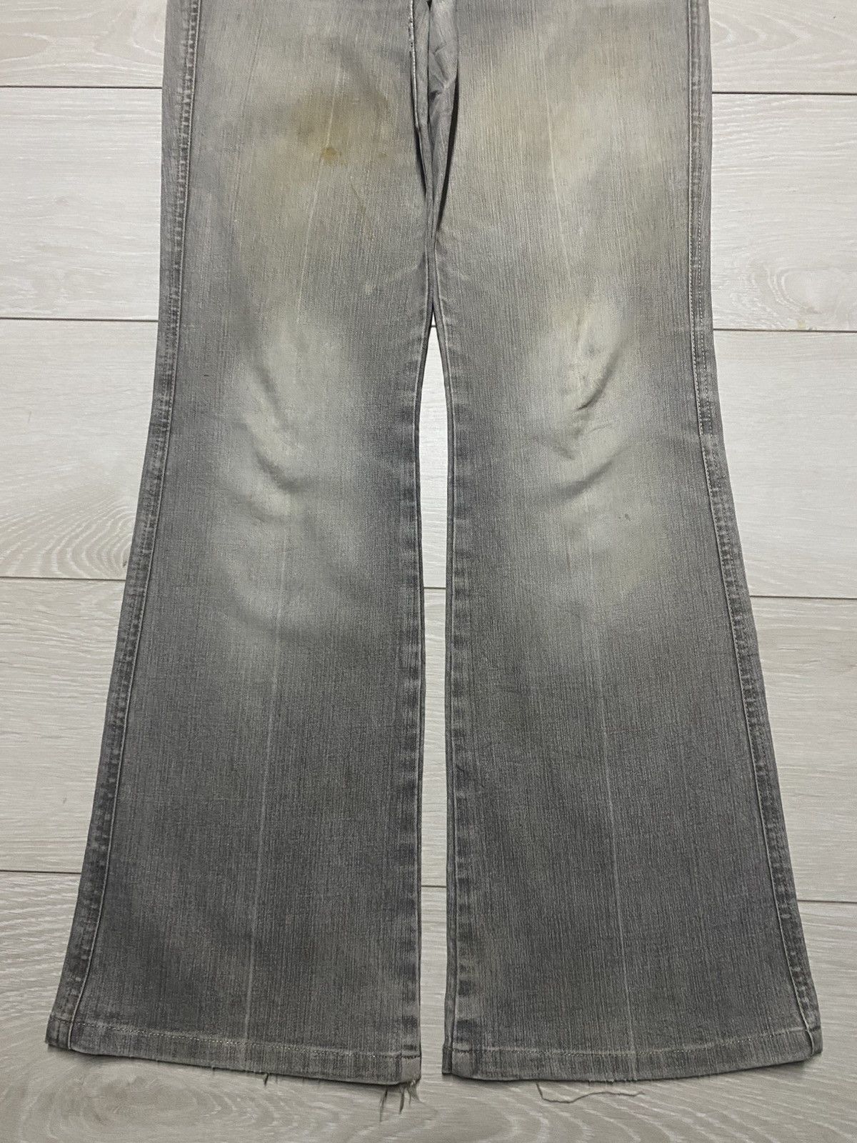 Japanese Brand Vintage Japanese Gerald Darel Grey Embroidery Flare Jeans Size US 30 / EU 46 - 5 Thumbnail