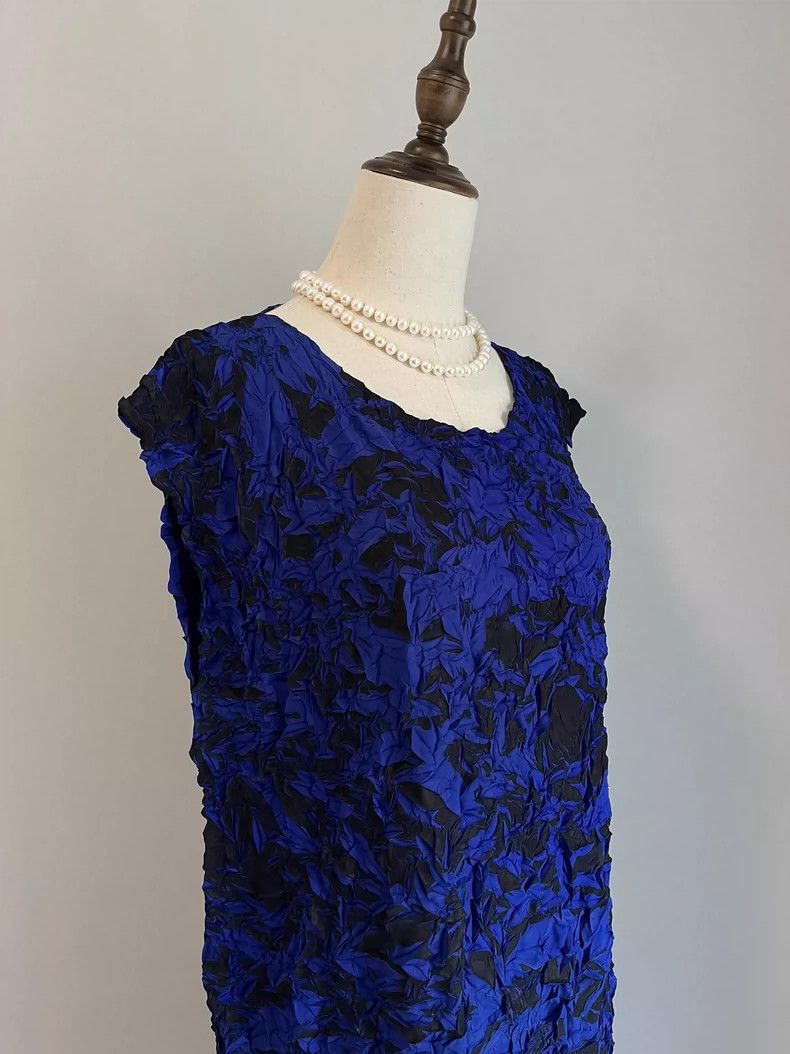 Issey Miyake Issey Miyake size:2 Deep blue main line petal pleated dres Size M / US 6-8 / IT 42-44 - 6 Thumbnail