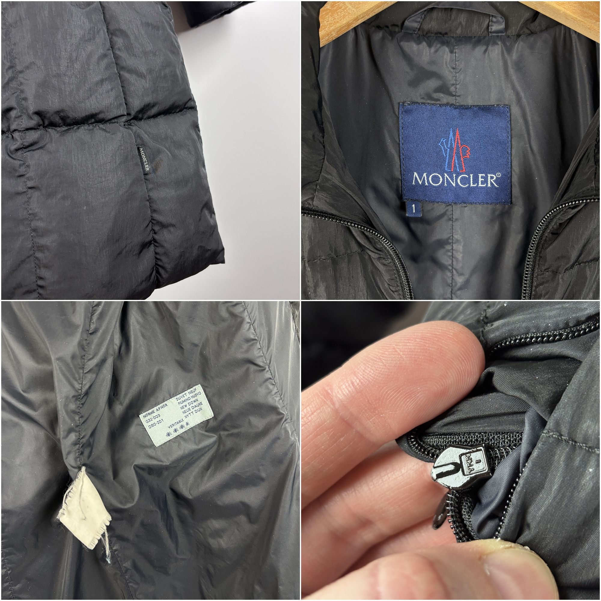 Moncler × Vintage 90s Moncler Goose Down Long Jacket Coat Womens Black Size 1 Size S / US 4 / IT 40 - 10 Thumbnail