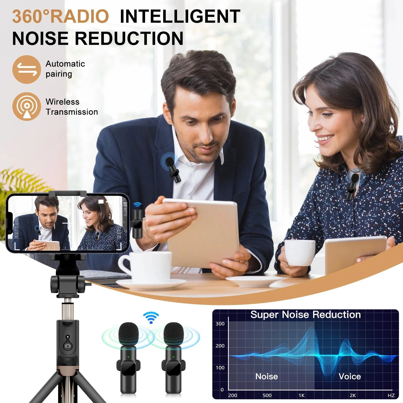 Other New Wireless Lavalier Micro Portable Audio recording Android Size ONE SIZE - 3 Thumbnail