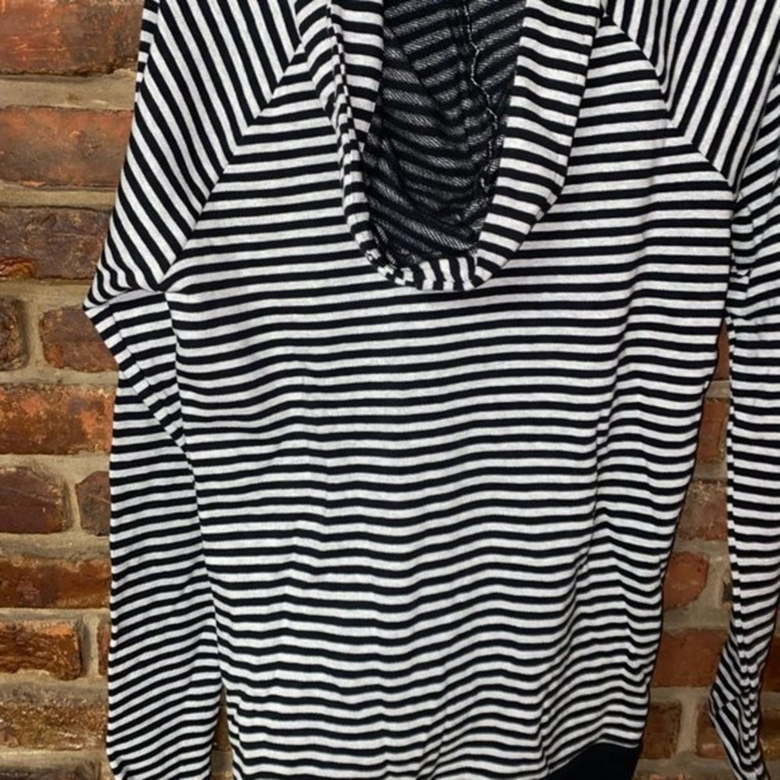 Other Cable & Gauge Black & White Striped Zip Hoodie Sweater Small Size S / US 4 / IT 40 - 6 Thumbnail
