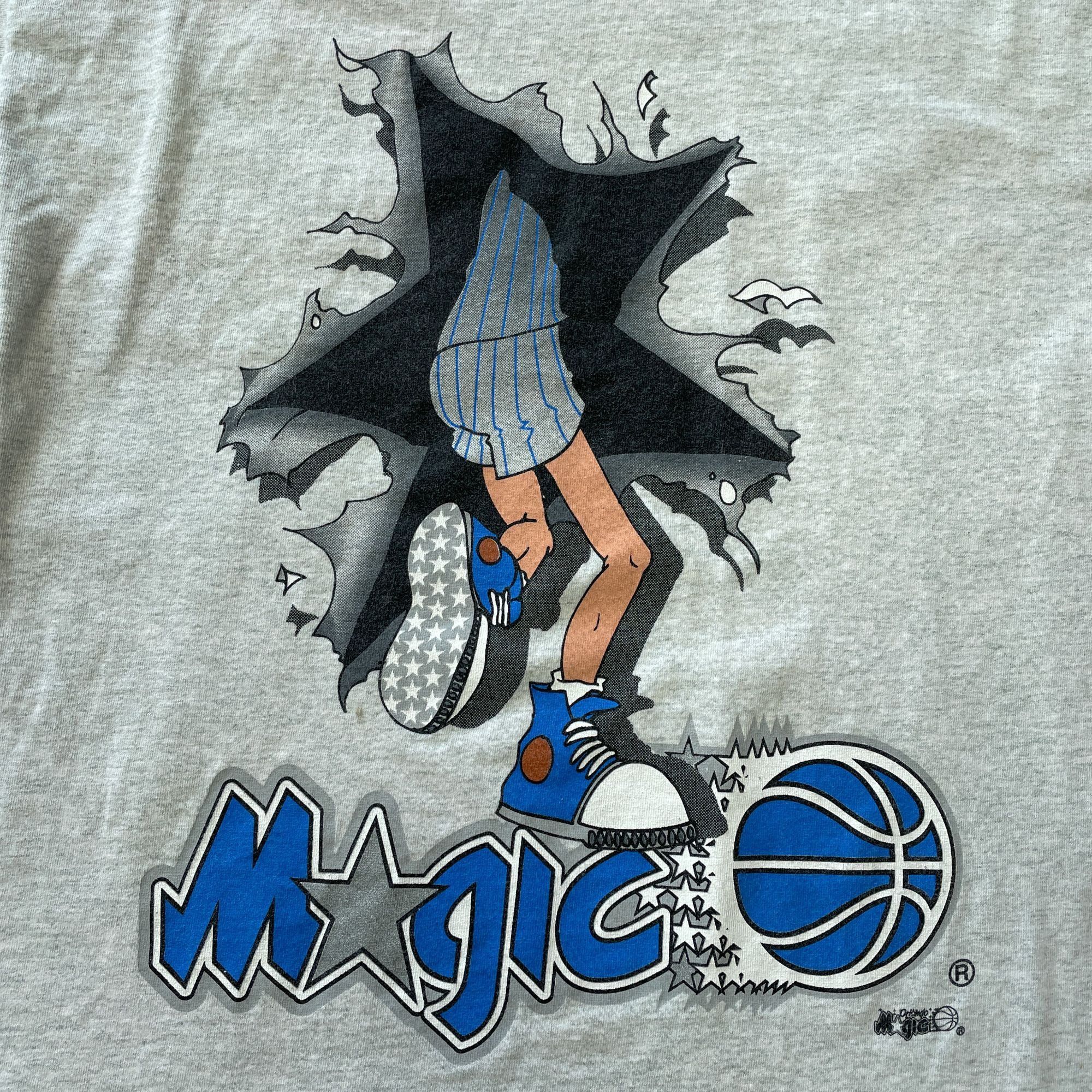 Nutmeg Nutmeg Orlando Magic Wizard Double Sided Grey T-Shirt Size US XL / EU 56 / 4 - 5 Thumbnail