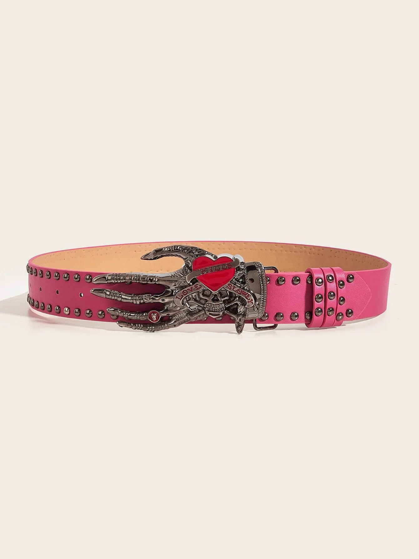 Vintage Black Skull Statement Belt Size ONE SIZE - 2 Thumbnail