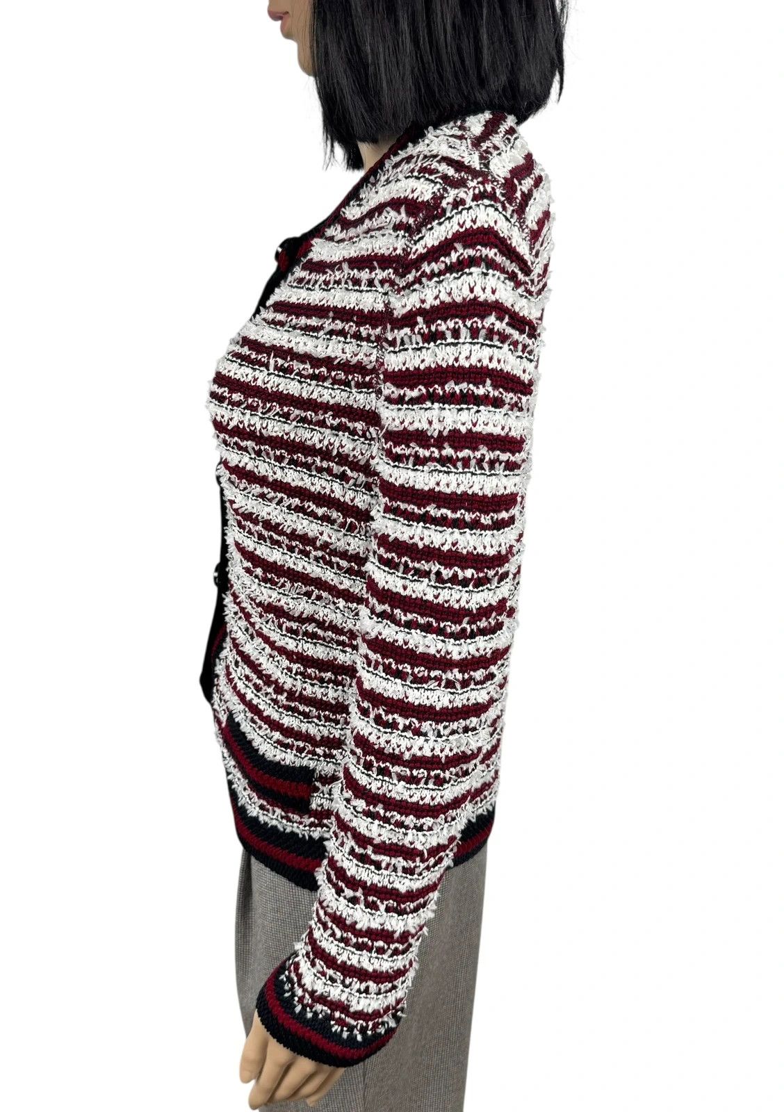 Other Marc Cain Knit Jacket Button Up Fringed Cotton size 2 Size S / US 4 / IT 40 - 5 Thumbnail