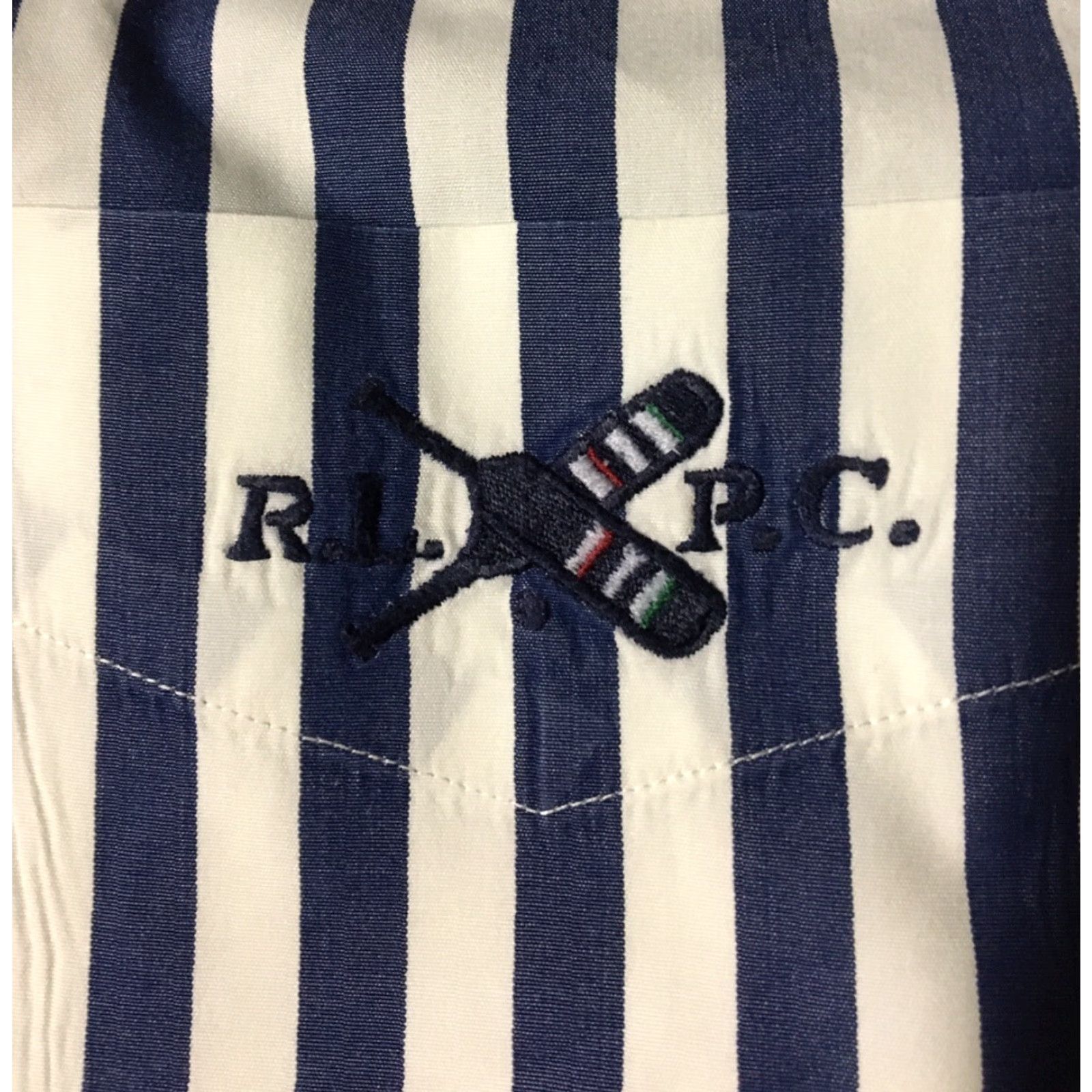 Polo Ralph Lauren Vtg Polo Ralph Lauren RLPC Striped Shirt XL Men Long Sleeve Button-Up USA 90s Nautical Sailing Flag Blue/White Size US XL / EU 56 / 4 - 2 Thumbnail