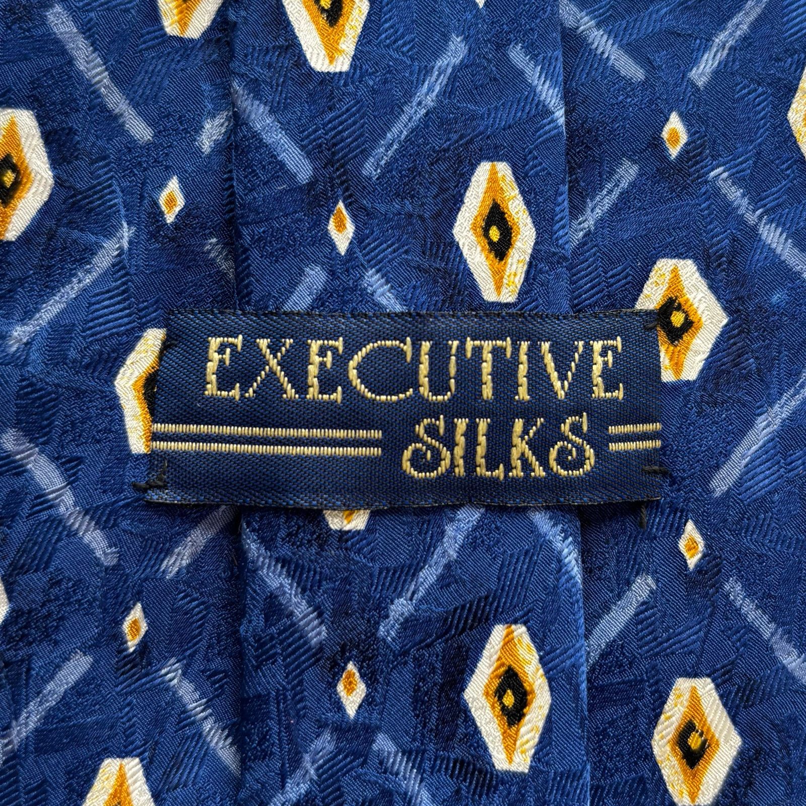 Other Executive Silks Blue Diamond Silk Tie Size ONE SIZE - 2 Thumbnail