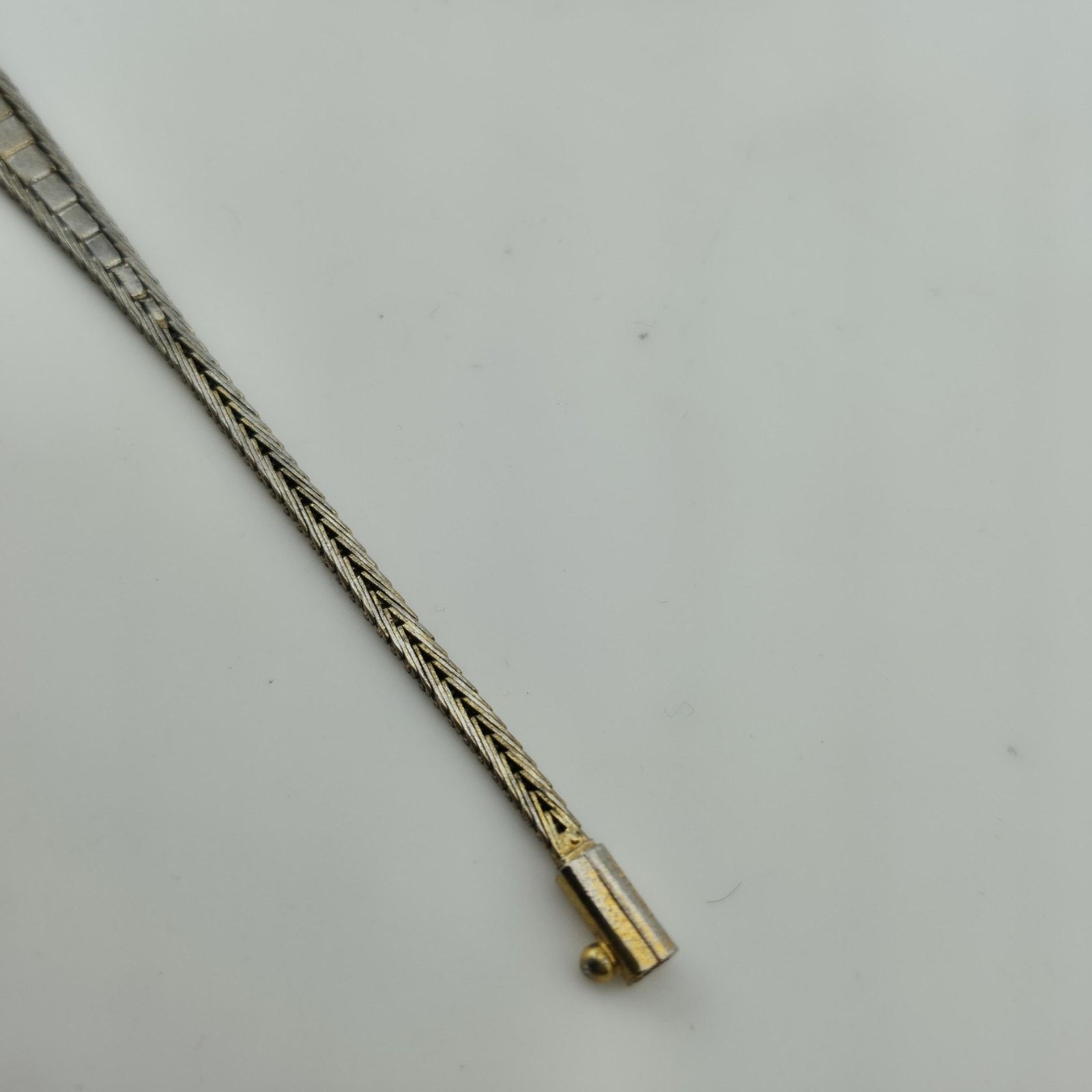 Other Sterling Silver Bracelet Two Tone Bracelet Panel Link 7" Size ONE SIZE - 9 Thumbnail