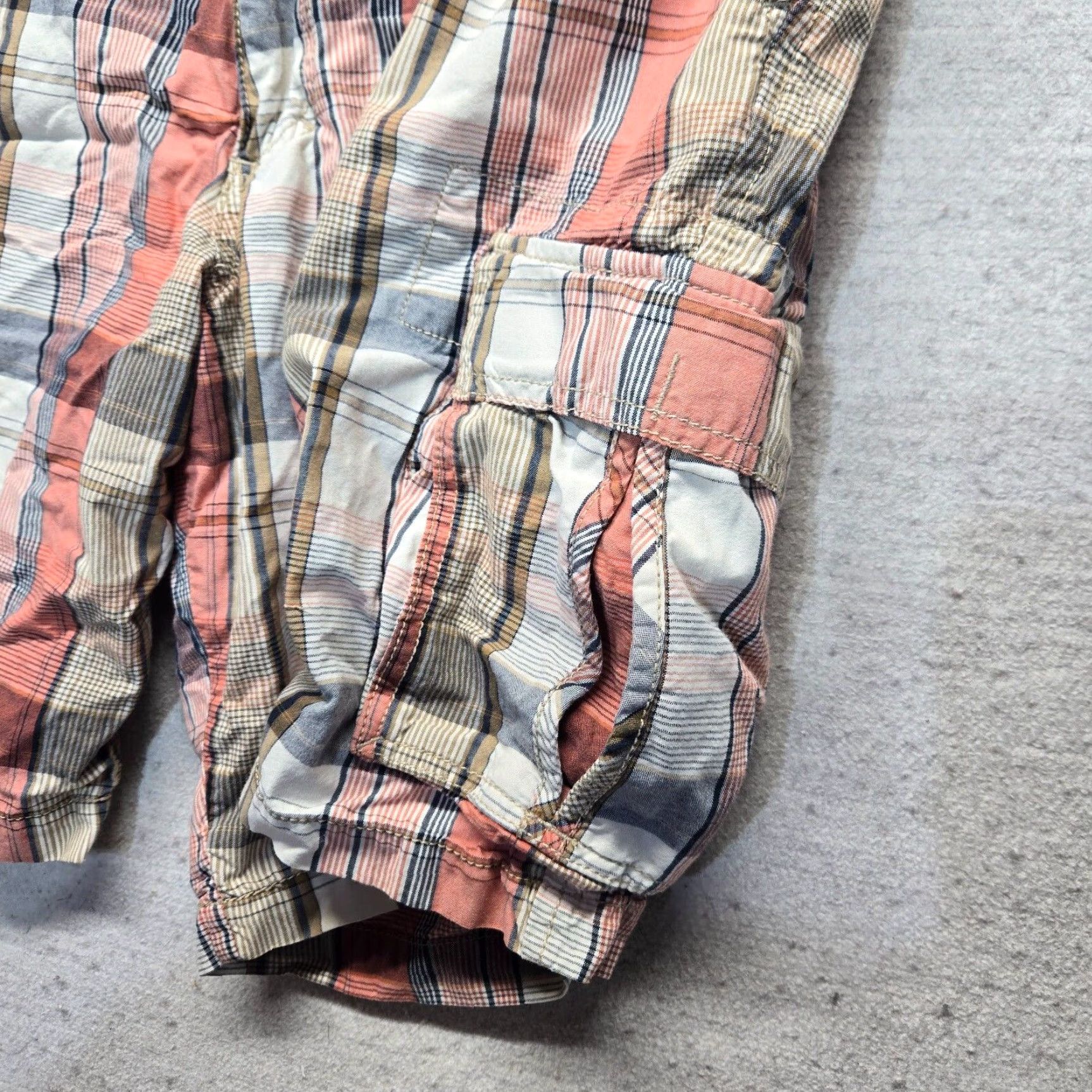 Dockers DOCKERS Relaxed Fit Orange Plaid Cotton 5 Pocket Shorts Men's Size 38 Size US 38 / EU 54 - 2 Thumbnail