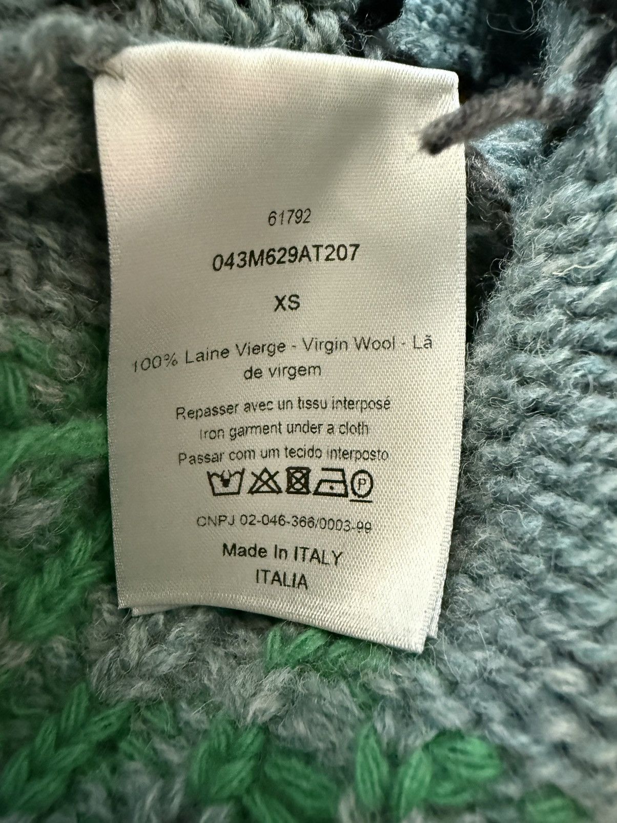 ARCHIVE RUNWAY DIOR JUDY BLAME VIRGIN WOOL KNIT SWEATER