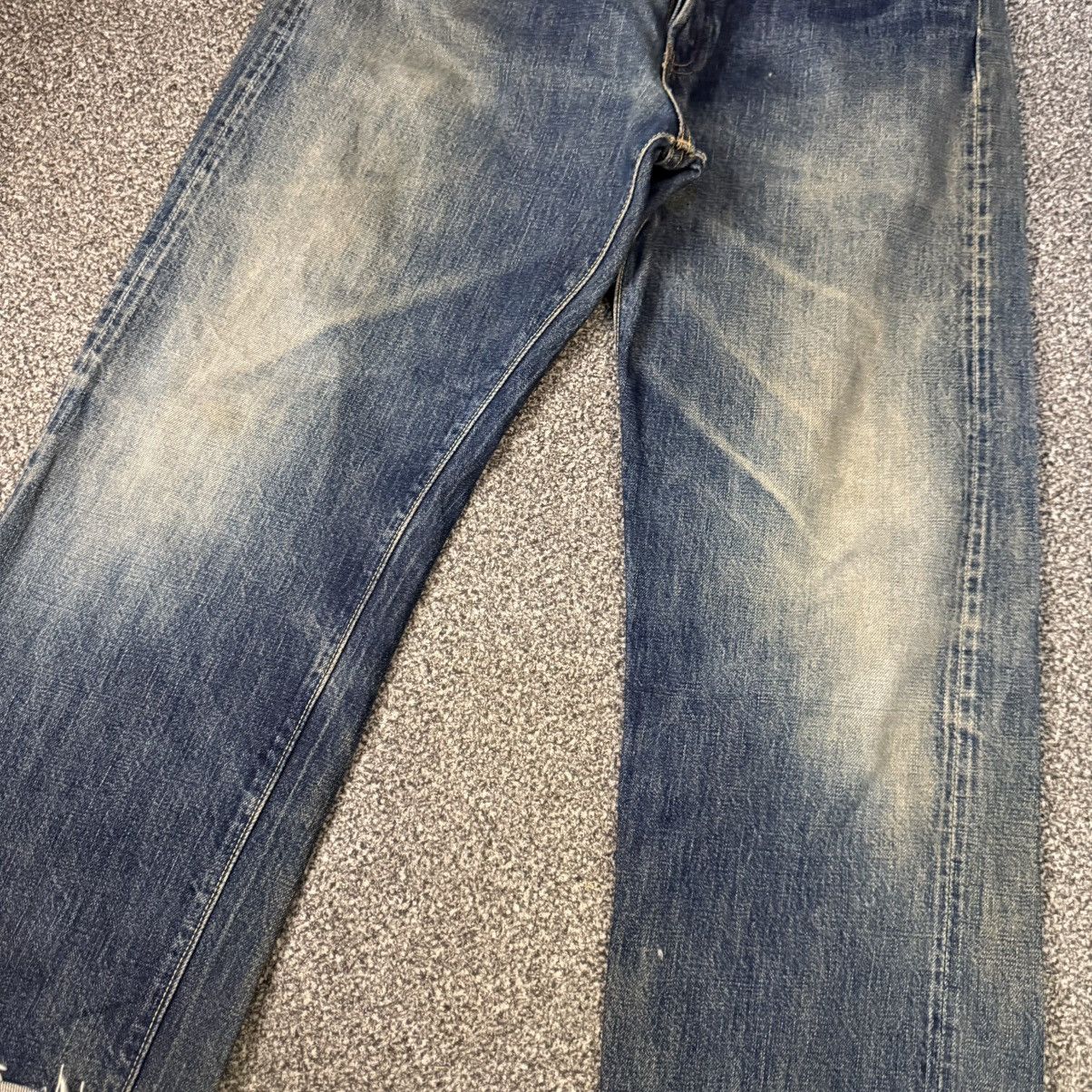 Full Count & Co. Vintage Selvedge Ripped 1101 W34 Full Count Denim Wideleg Size US 34 / EU 50 - 4 Thumbnail