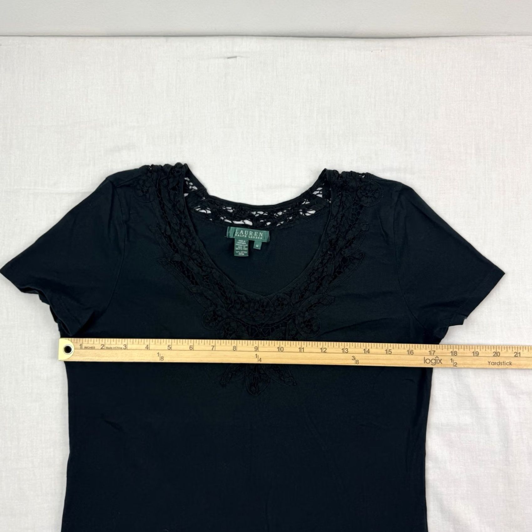 Ralph Lauren VINTAGE Lauren Ralph Lauren Top Womens Medium Lace Designer Preppy Y2K Size M / US 6-8 / IT 42-44 - 7 Thumbnail