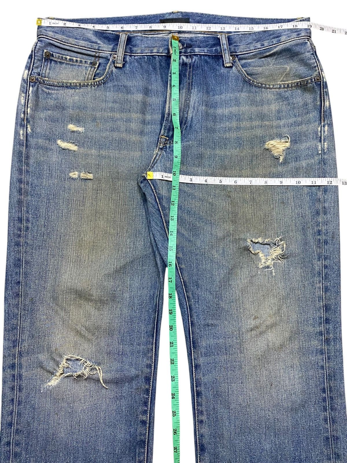 Japanese Brand Vintage Japanese Brands Mud Wash Distressed Loose Jeans Size US 38 / EU 54 - 12 Thumbnail