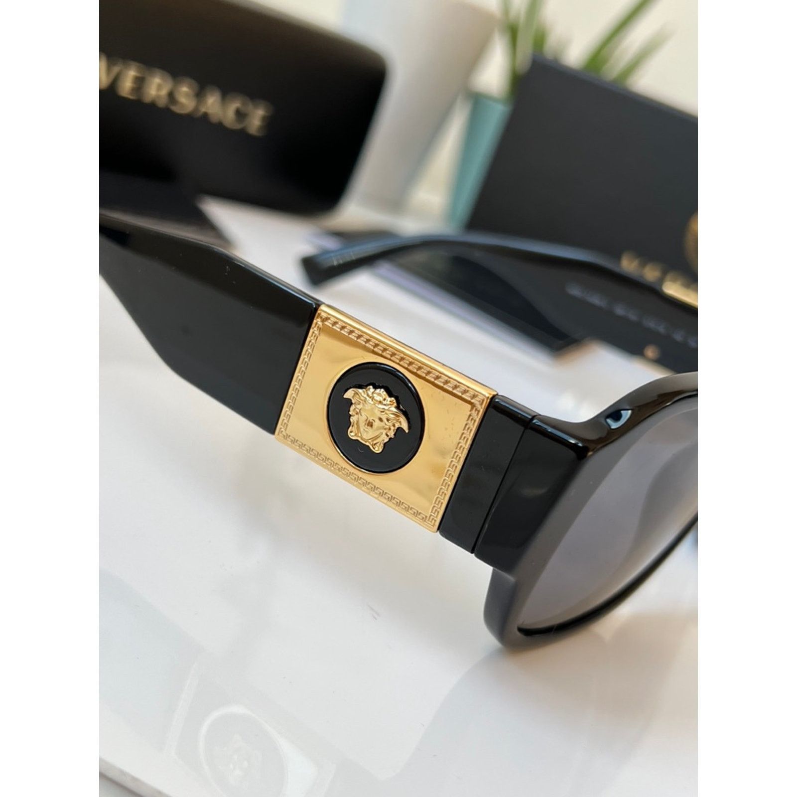 Versace NEW Versace VE4436U Polarized Black Aviator Sunglasses Size ONE SIZE - 9 Thumbnail