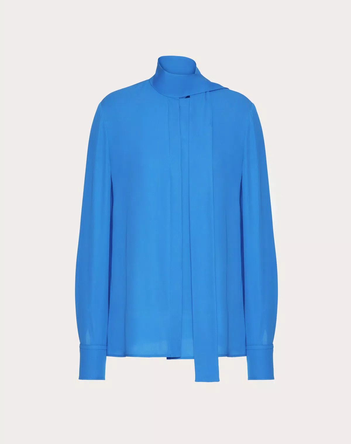 Valentino o1s1wg110426 Georgette Blouse in Blue Size XS / US 0-2 / IT 36-38 - 1 Thumbnail