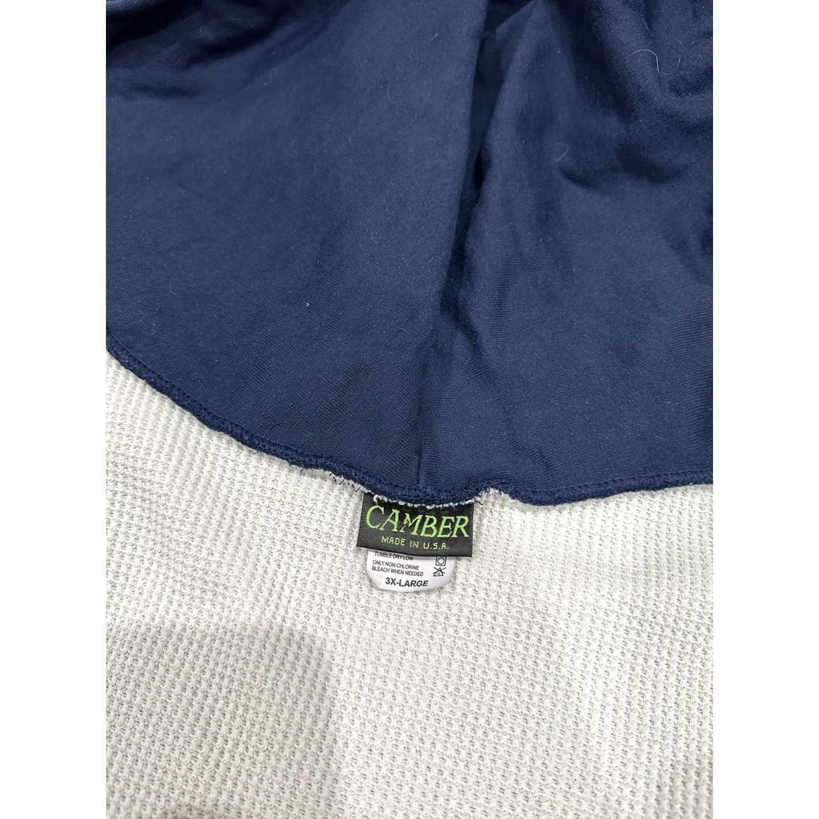 Vintage VINTAGE Camber Hoodie Men 3XL Full Zip Sweatshirt Blue Thermal Lined Fleece Cotton Blend knit Regular 90s Size US XXL / EU 58 / 5 - 6 Thumbnail